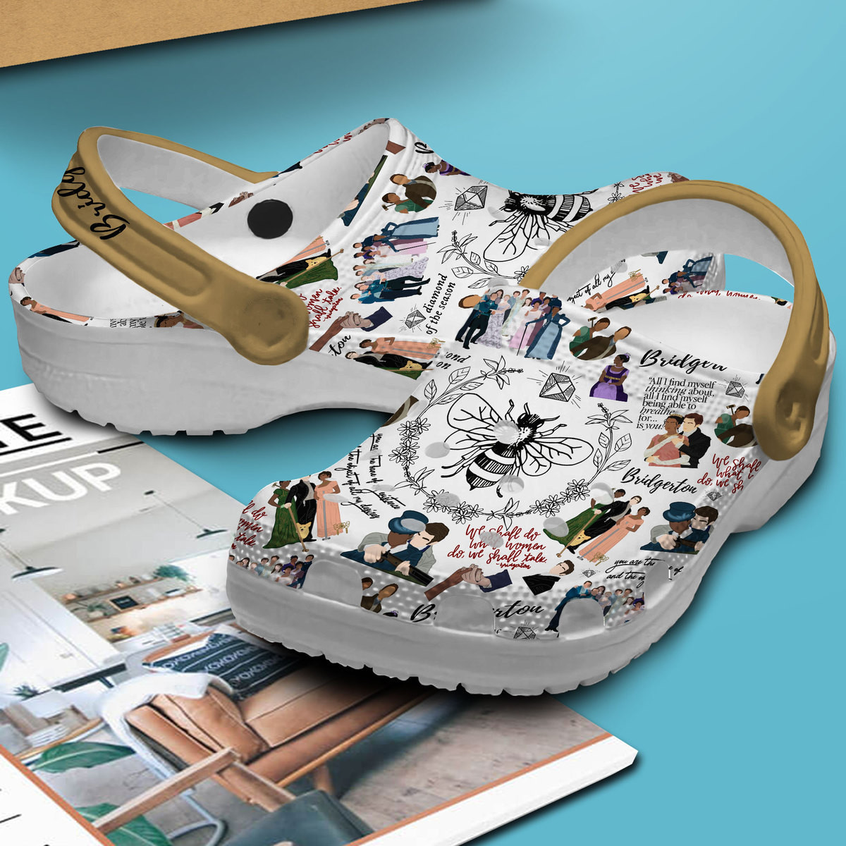 Merchidea Bridgerton TV SeriesCrocs Crocband Clogs Shoes Comfortable For Men Women and Kids