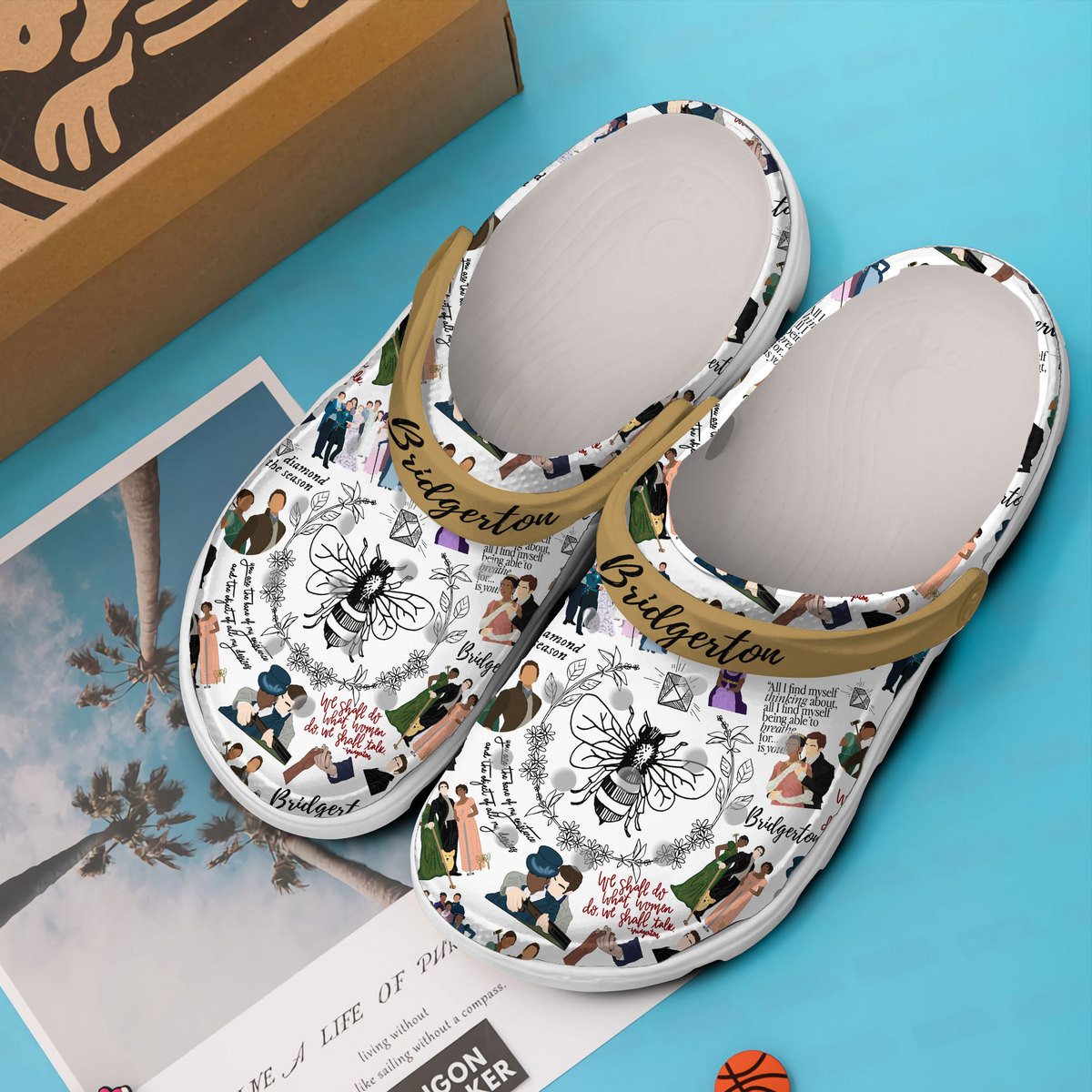 Merchidea Bridgerton TV SeriesCrocs Crocband Clogs Shoes Comfortable For Men Women and Kids