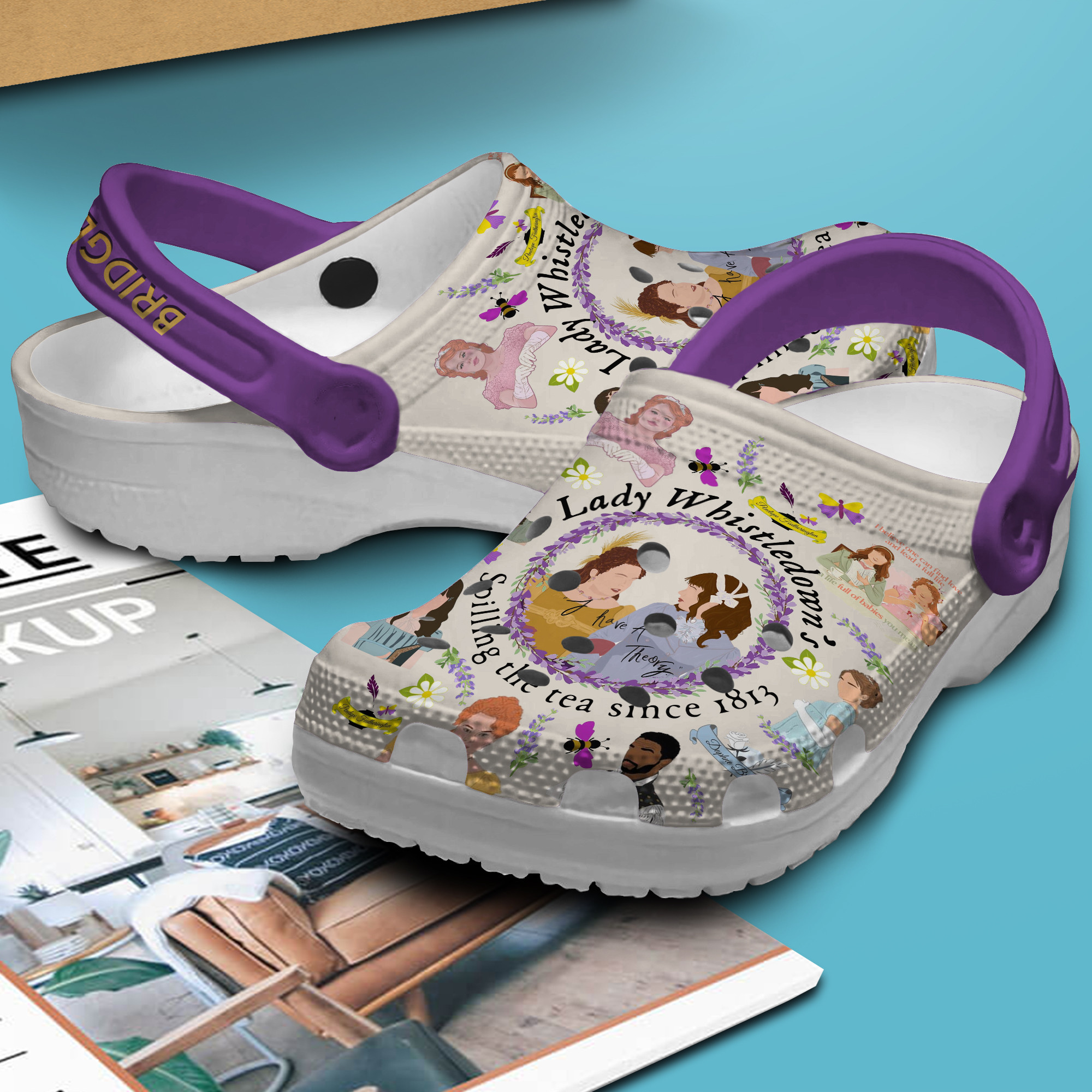 Merchidea Bridgerton TV SeriesCrocs Crocband Clogs Shoes Comfortable For Men Women and Kids