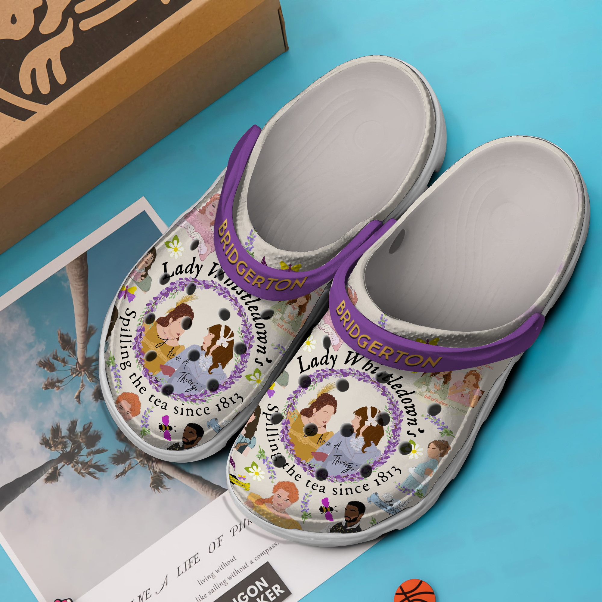 Merchidea Bridgerton TV SeriesCrocs Crocband Clogs Shoes Comfortable For Men Women and Kids