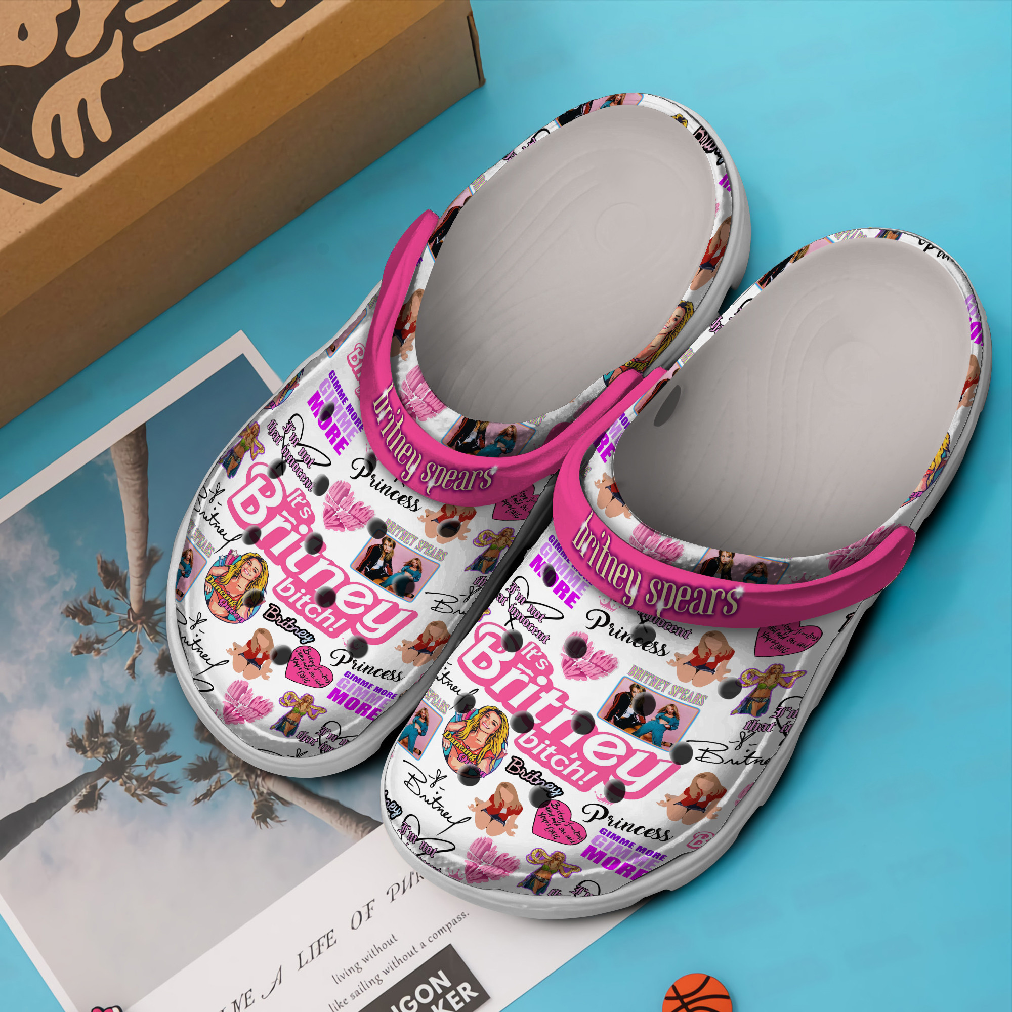 Merchidea Britney Spears Music Crocs Crocband Clogs Shoes Comfortable For Men Women and Kids