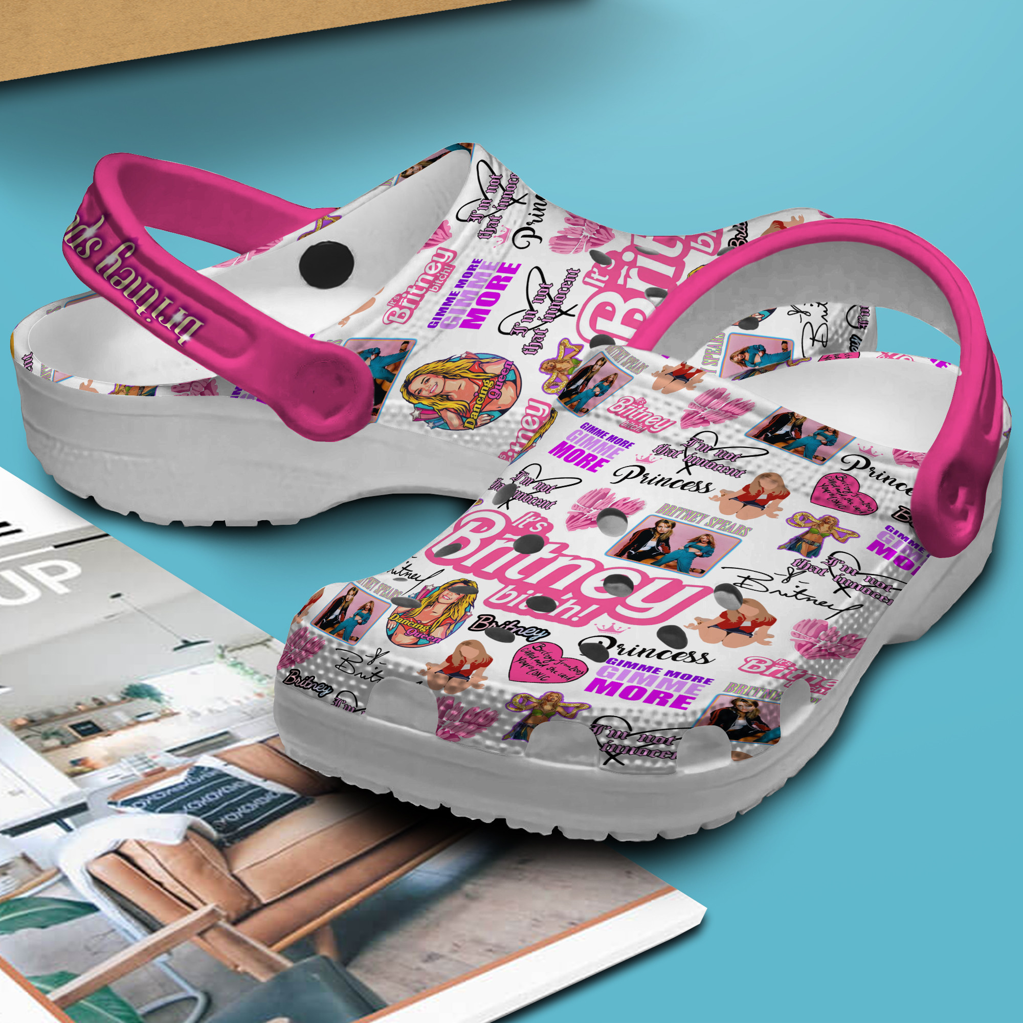 Merchidea Britney Spears Music Crocs Crocband Clogs Shoes Comfortable For Men Women and Kids