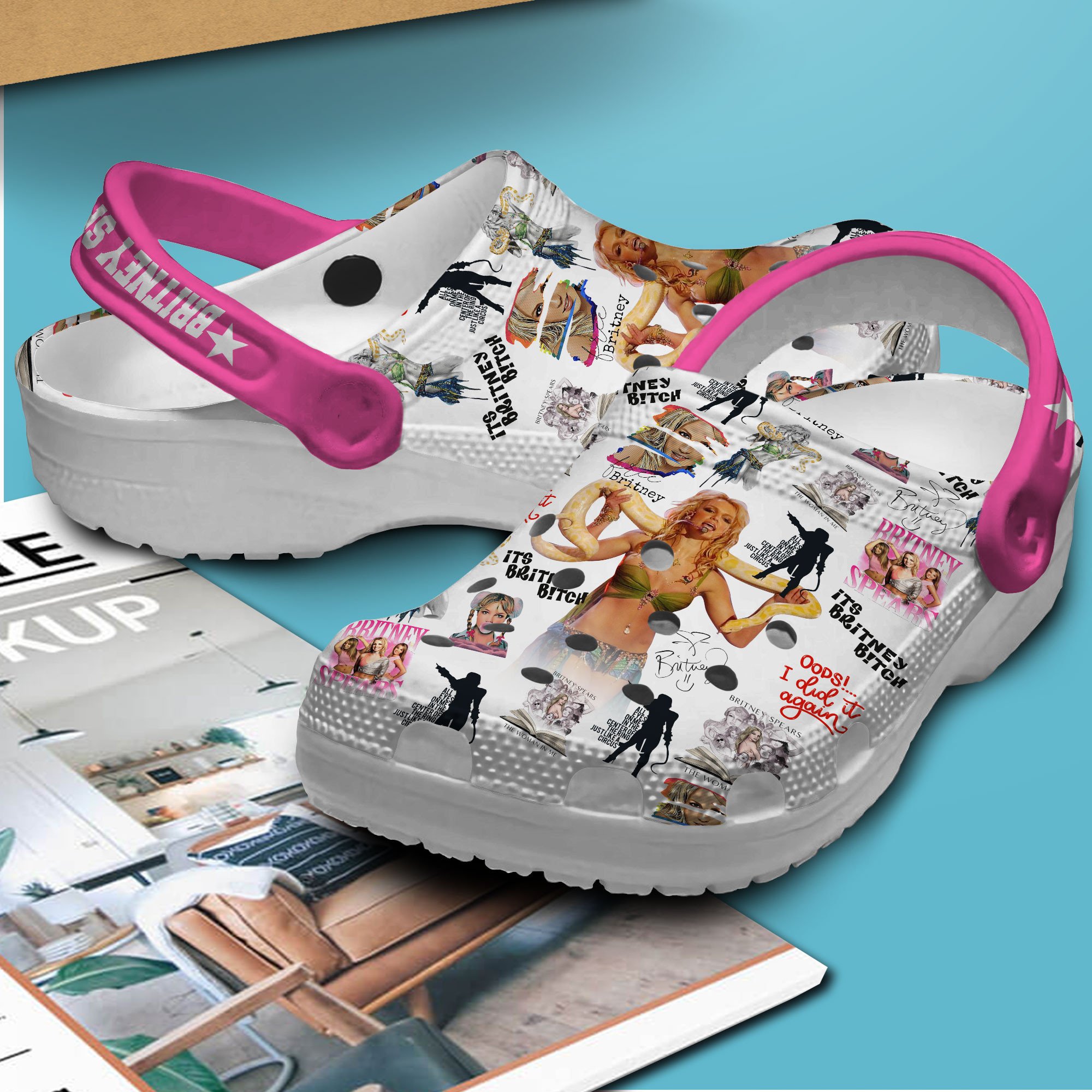 Merchidea Britney Spears Music Crocs Crocband Clogs Shoes Comfortable For Men Women and Kids