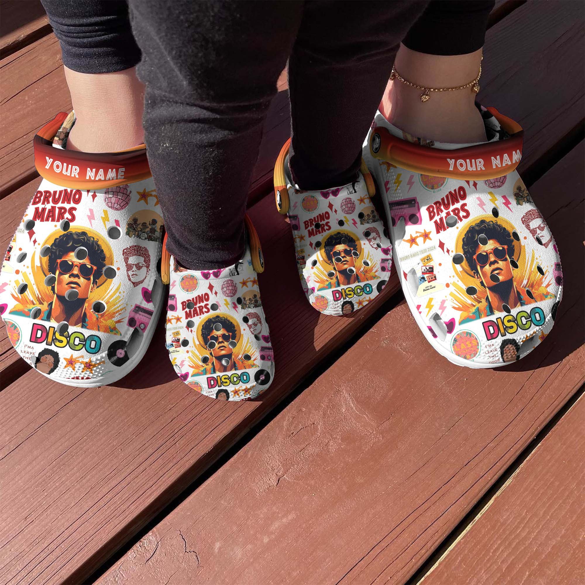 Merchidea Bruno Mars Music Crocs Crocband Clogs Shoes Comfortable For Men Women and Kids