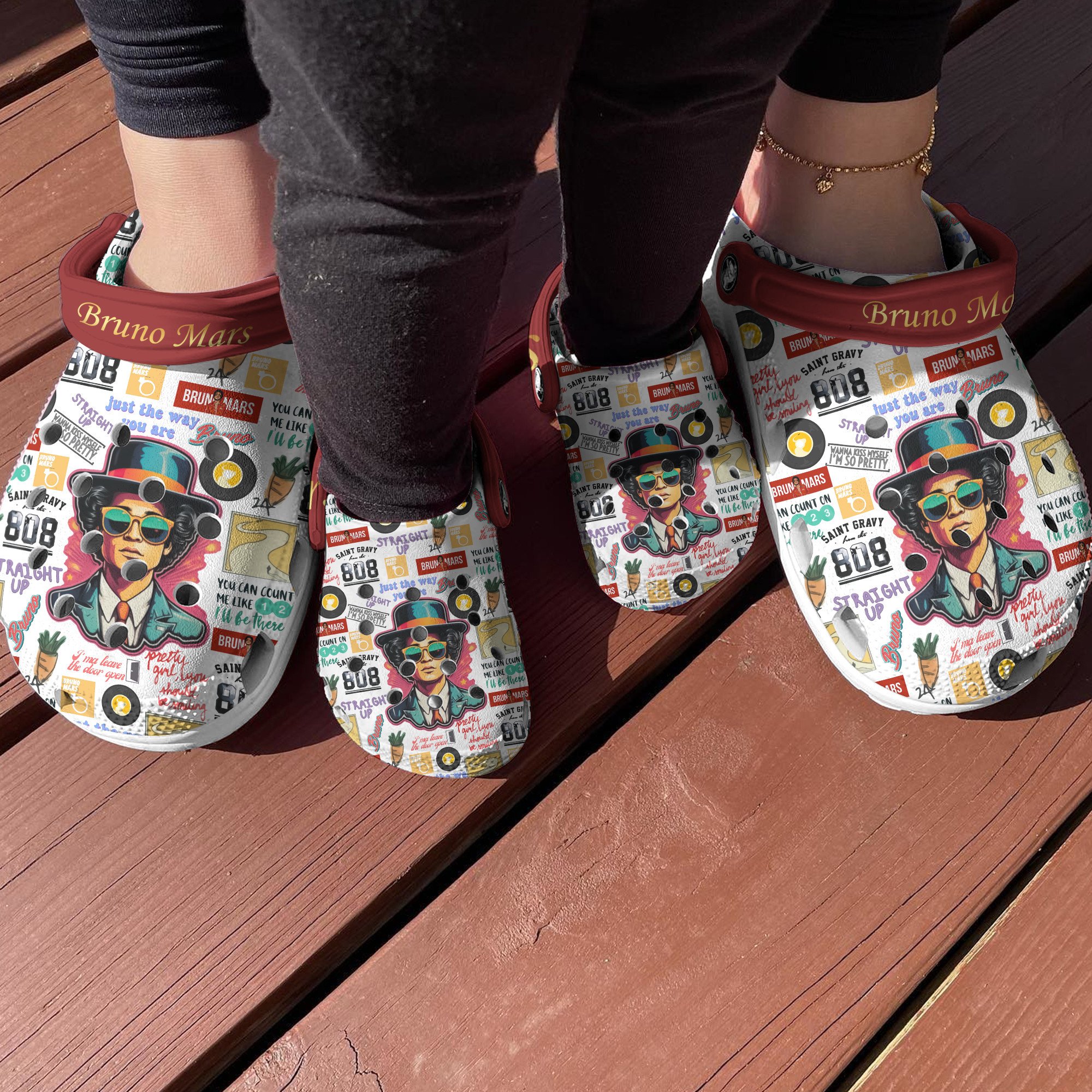 Merchidea Bruno Mars Music Crocs Crocband Clogs Shoes Comfortable For Men Women and Kids