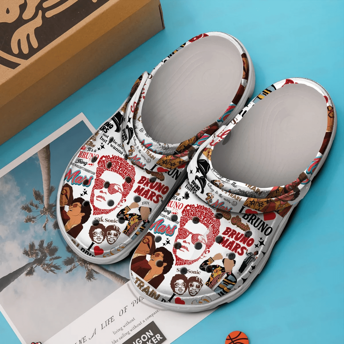 Merchidea Bruno Mars Singer Music Crocs Crocband Clogs Shoes Comfortable For Men Women and Kids