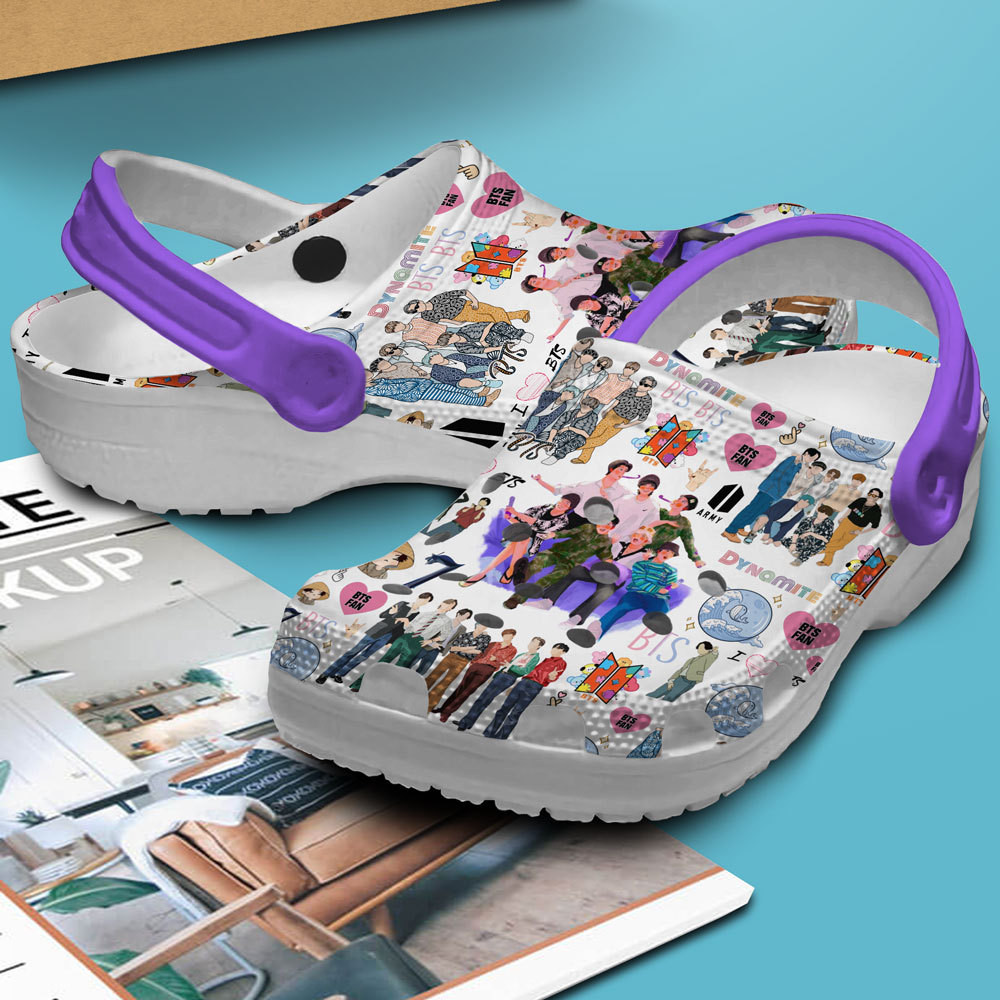 Merchidea BTS 10 Years With BTS Band Music Crocs Crocband Clogs Shoes Comfortable For Men Women and Kids
