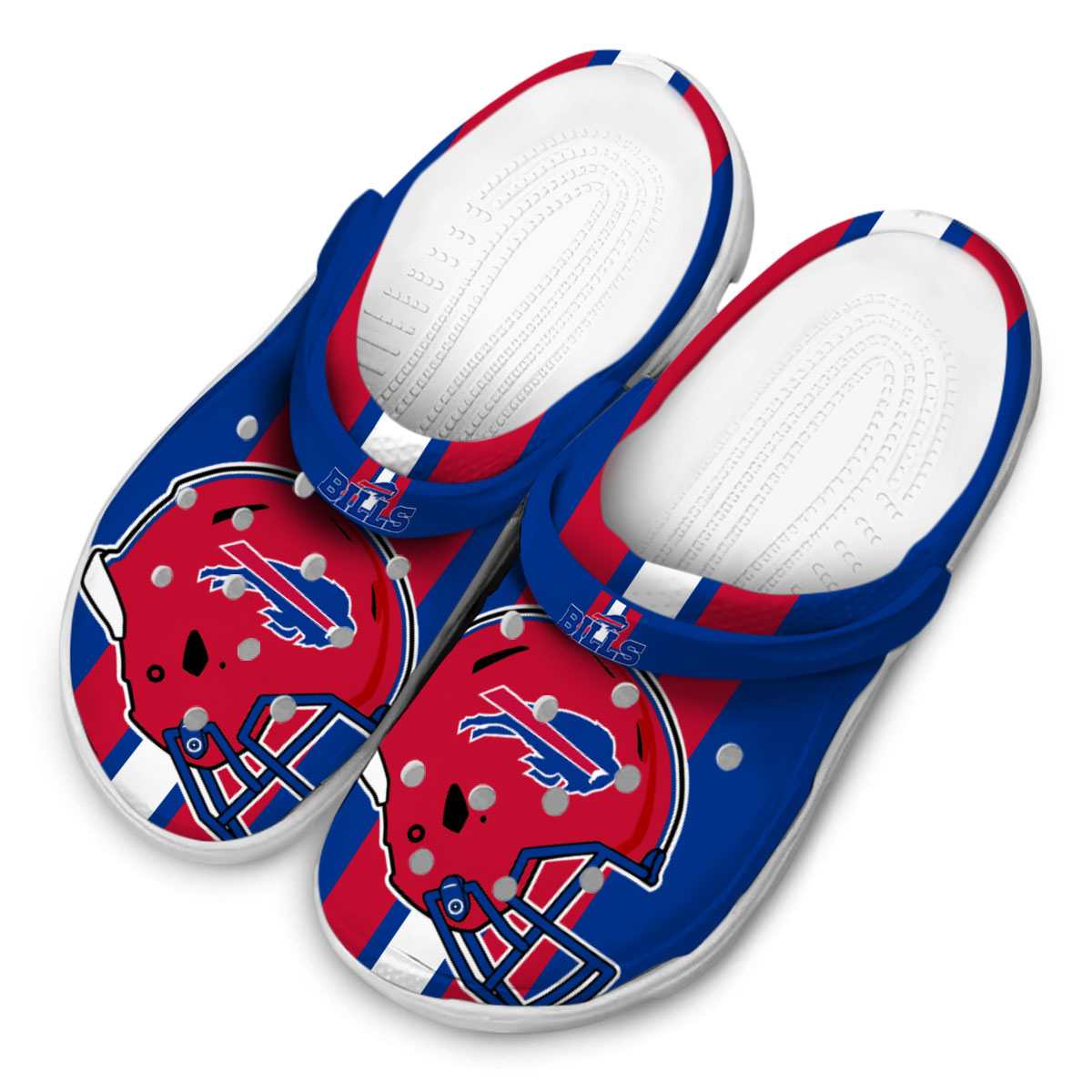 Merchidea Buffalo Bills NFL Sport Crocs Crocband Clogs Shoes Comfortable For Men Women and Kids