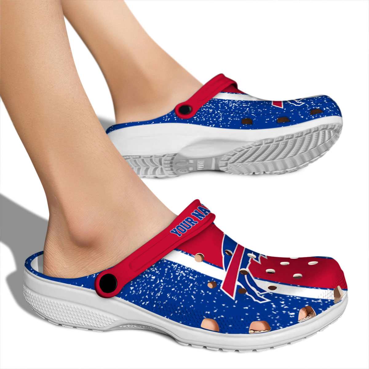 Merchidea Buffalo Bills NFL Sport Crocs Crocband Clogs Shoes Comfortable For Men Women and Kids