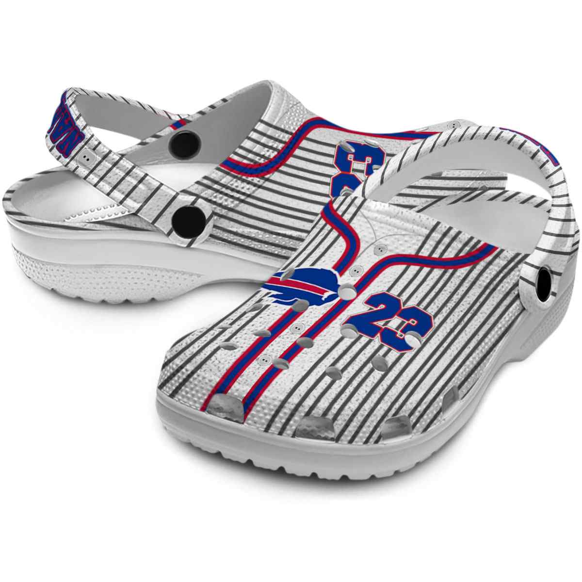 Merchidea Buffalo Bills NFL Sport Crocs Crocband Clogs Shoes Comfortable For Men Women and Kids