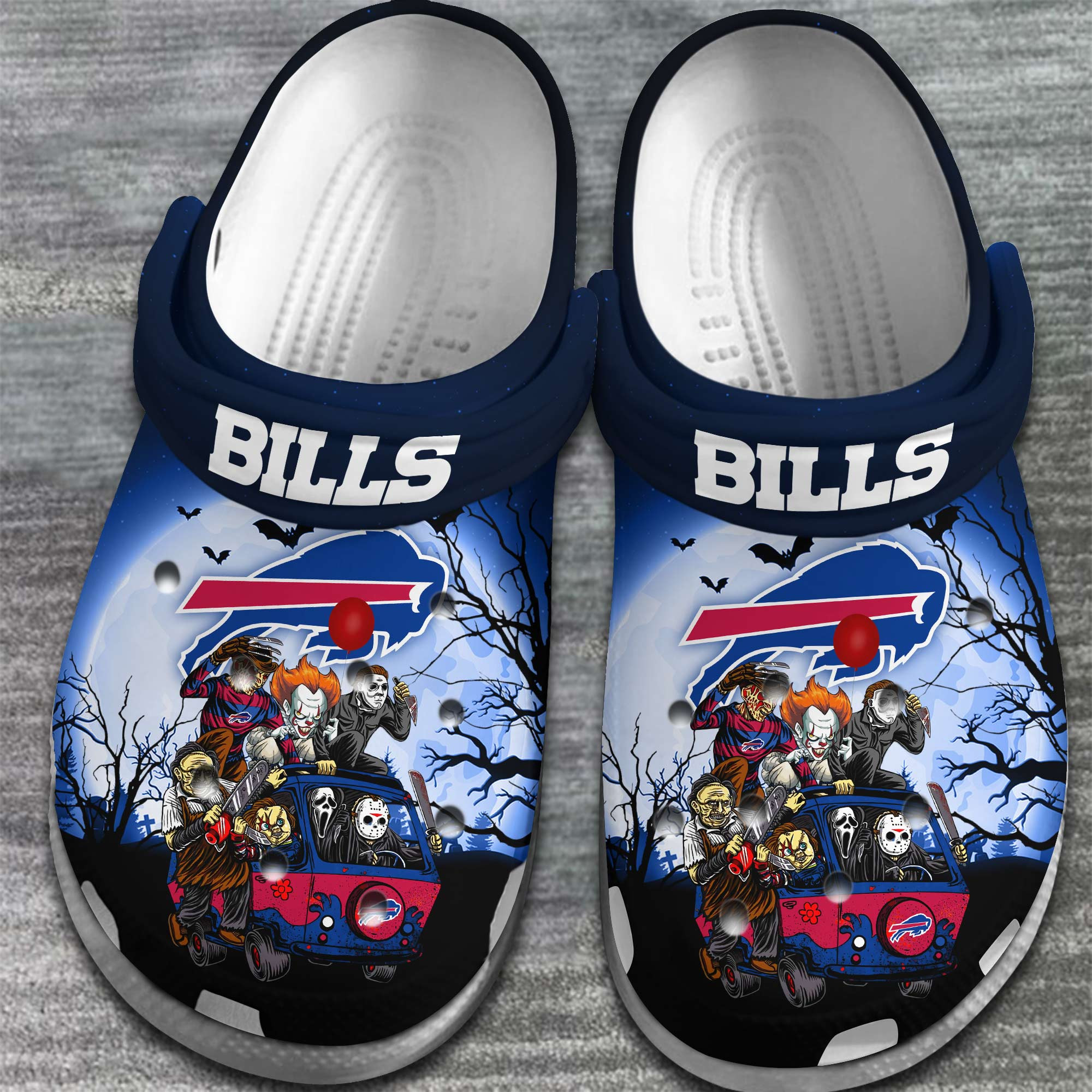 Merchidea Buffalo Bills NFL Sport Crocs Crocband Clogs Shoes Comfortable For Men Women and Kids