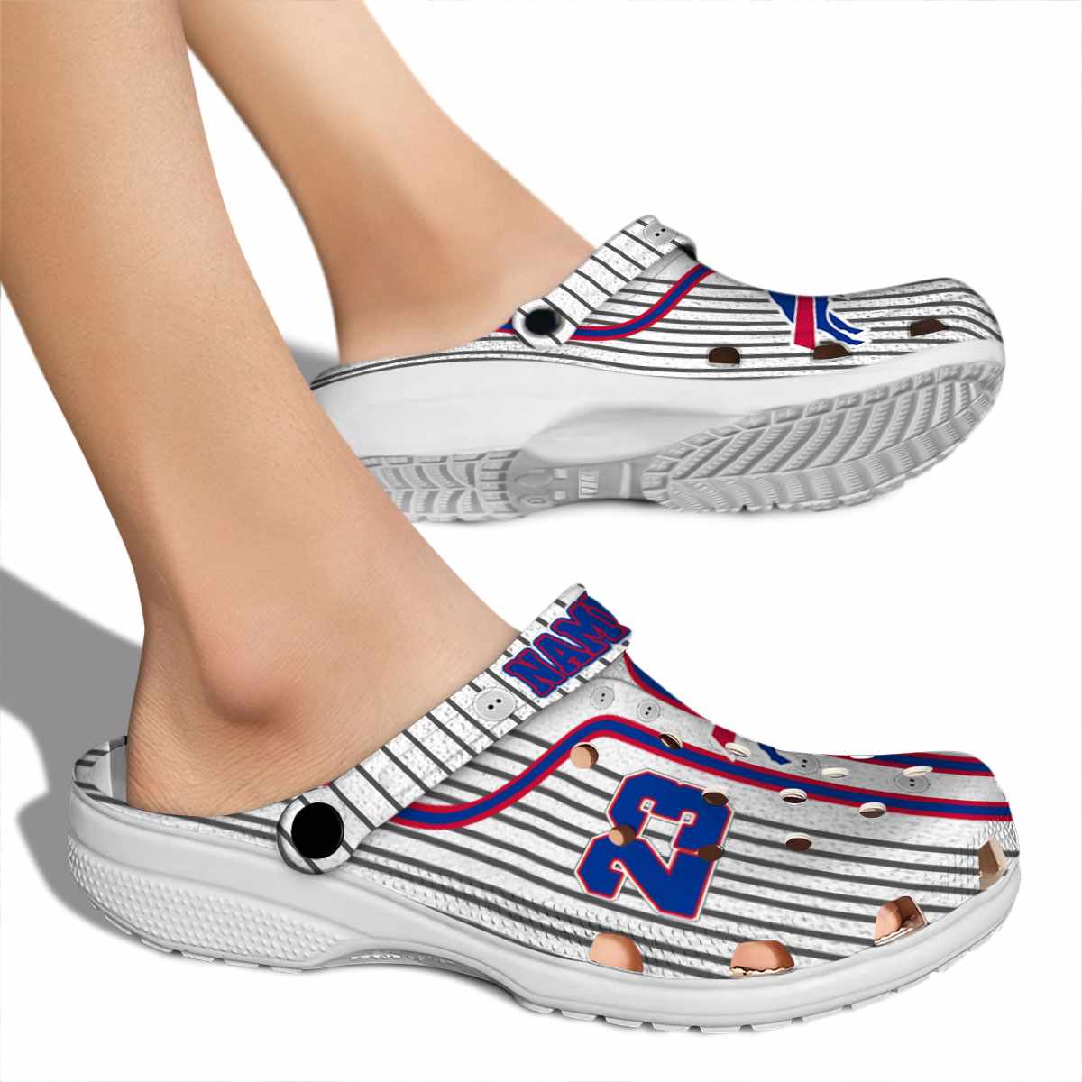 Merchidea Buffalo Bills NFL Sport Crocs Crocband Clogs Shoes Comfortable For Men Women and Kids
