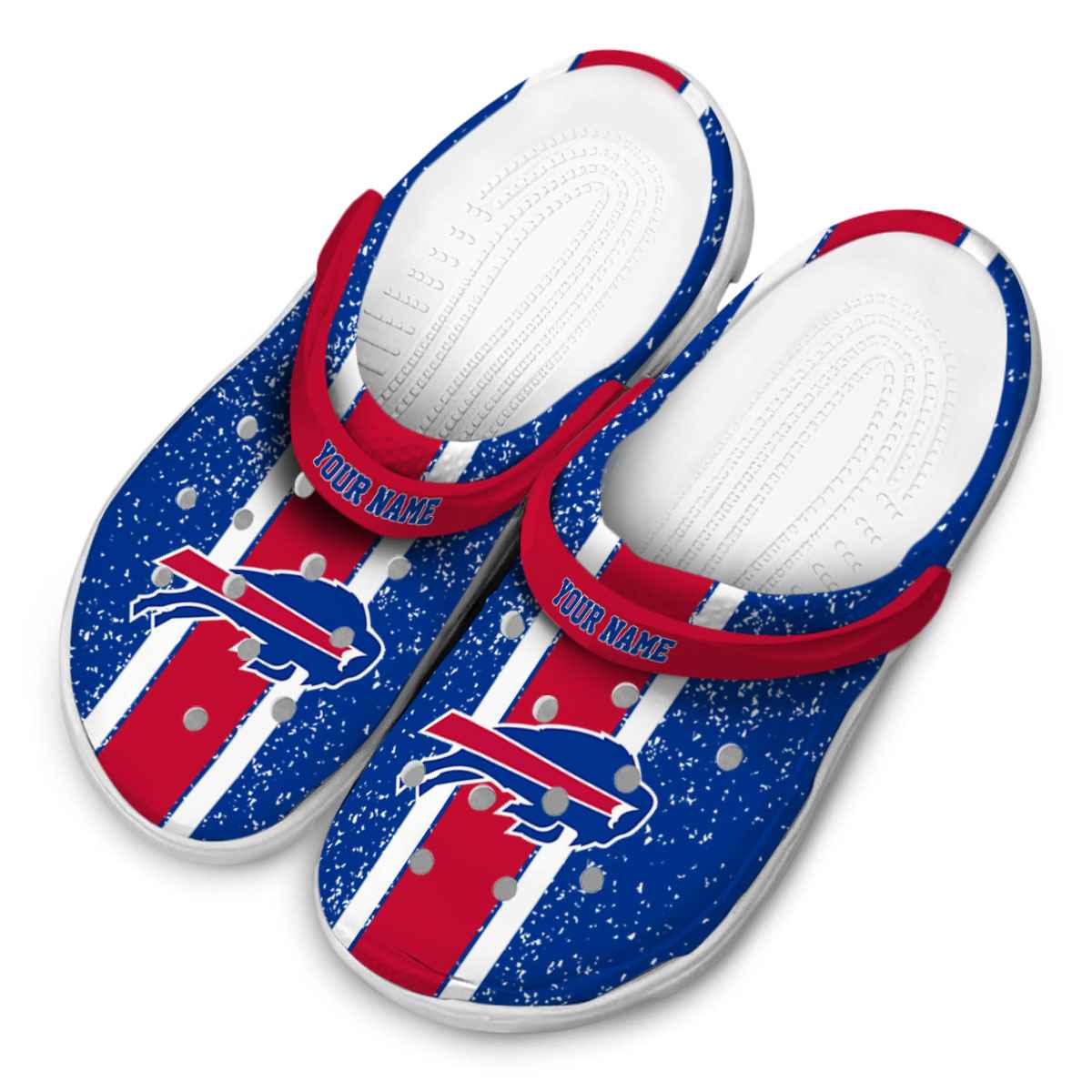 Merchidea Buffalo Bills NFL Sport Crocs Crocband Clogs Shoes Comfortable For Men Women and Kids