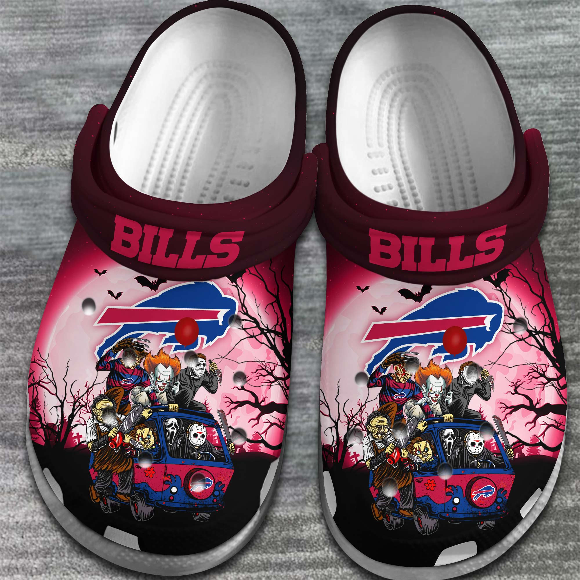 Merchidea Buffalo Bills NFL Sport Crocs Crocband Clogs Shoes Comfortable For Men Women and Kids