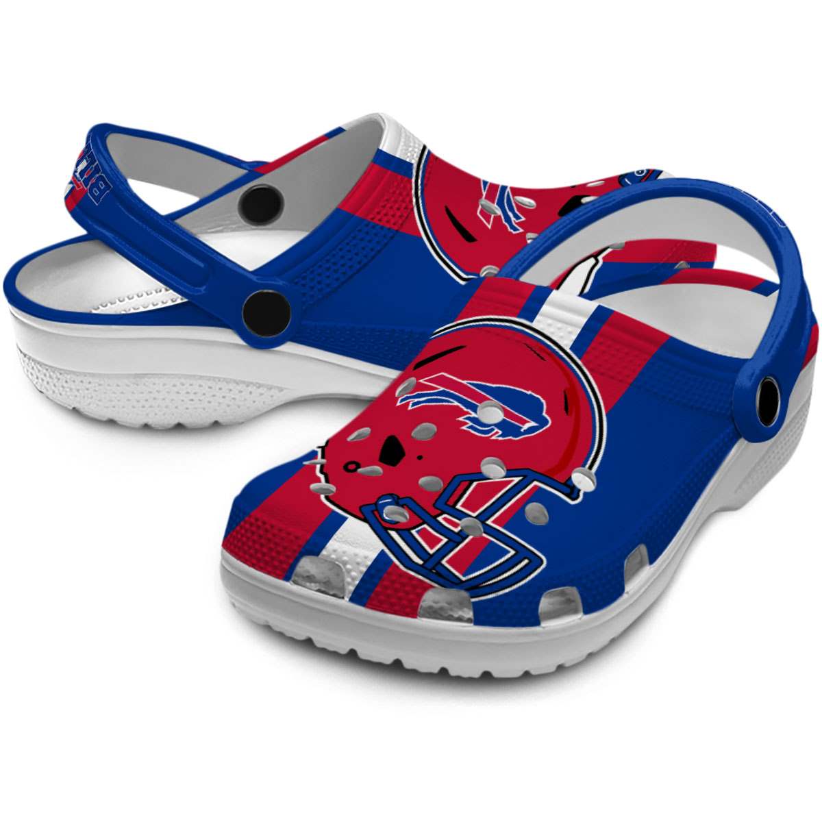 Merchidea Buffalo Bills NFL Sport Crocs Crocband Clogs Shoes Comfortable For Men Women and Kids