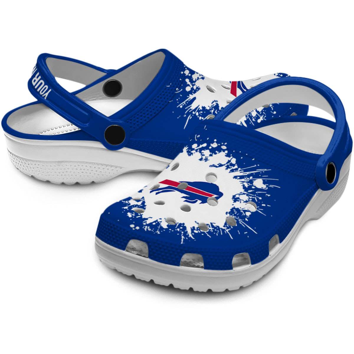 Merchidea Buffalo Bills NFL Sport Crocs Crocband Clogs Shoes Comfortable For Men Women and Kids