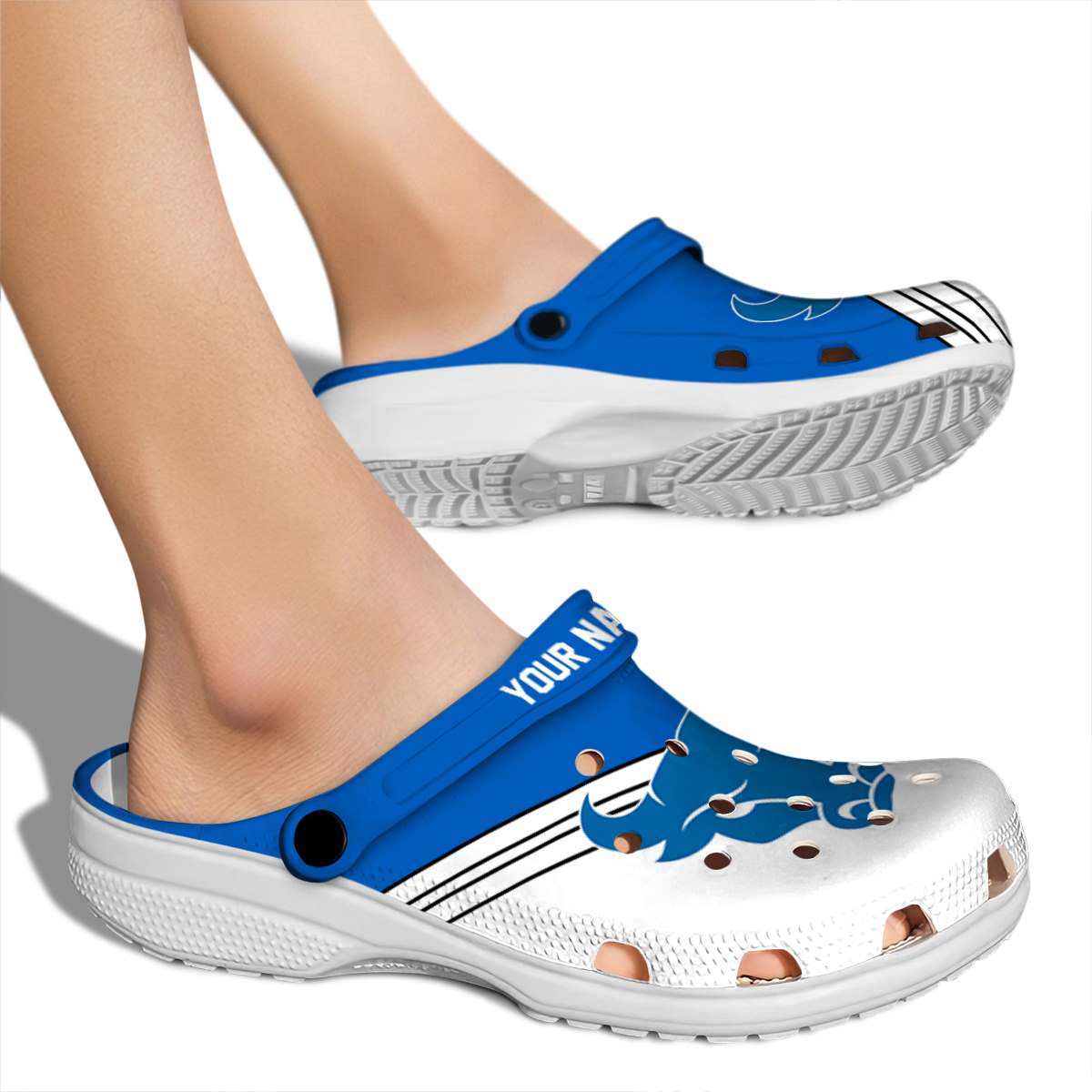 Merchidea Buffalo Bulls NCAA Sport Crocs Crocband Clogs Shoes Comfortable For Men Women and Kids