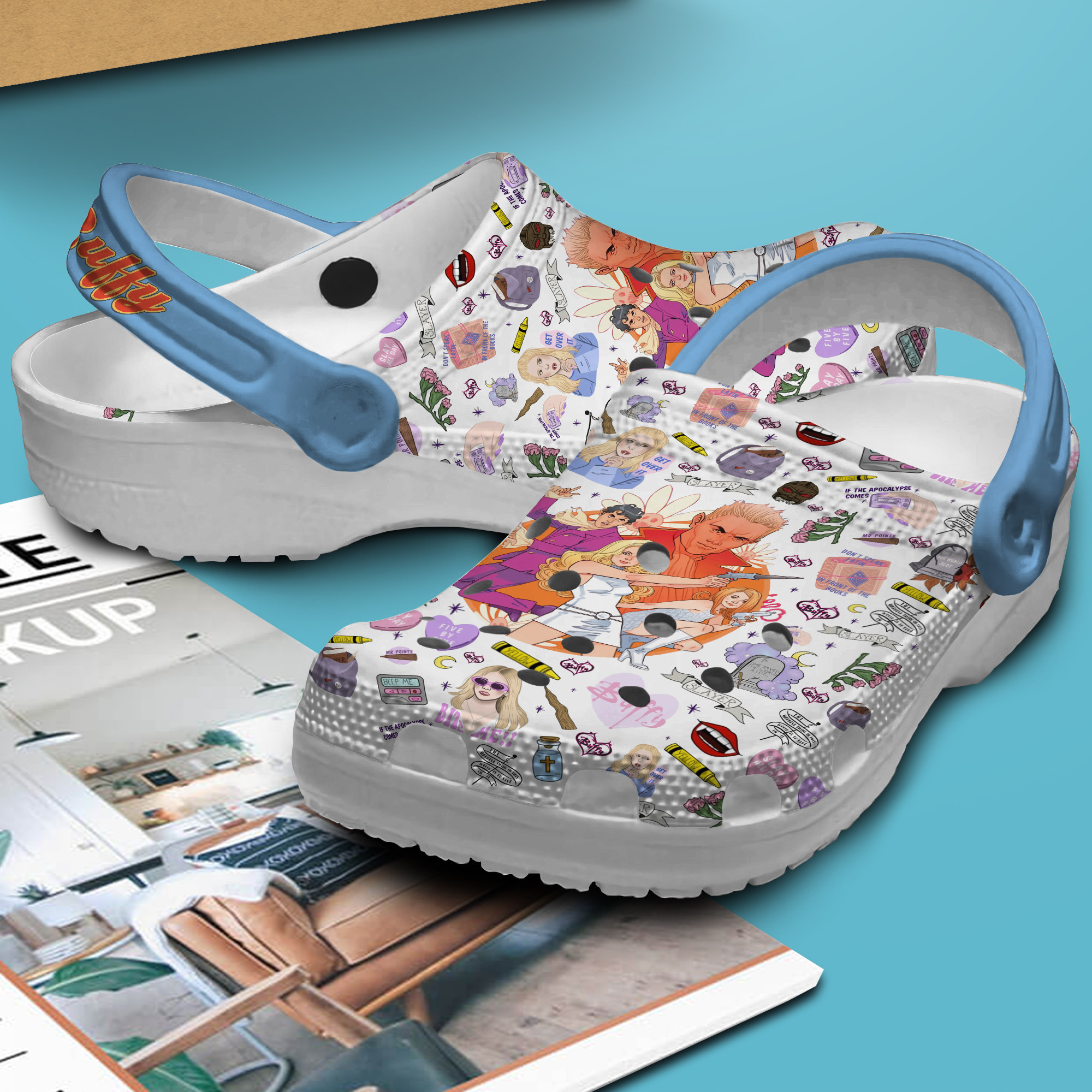 Merchidea Buffy the Vampire Slayer TV Series Crocs Crocband Clogs Shoes Comfortable For Men Women and Kids