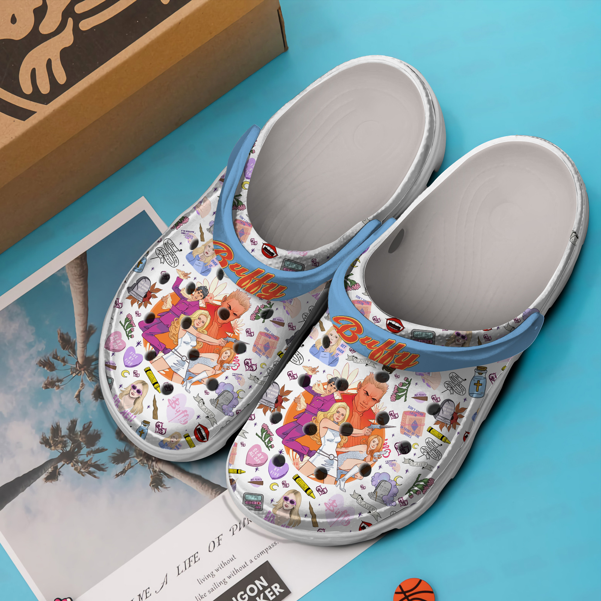 Merchidea Buffy the Vampire Slayer TV Series Crocs Crocband Clogs Shoes Comfortable For Men Women and Kids