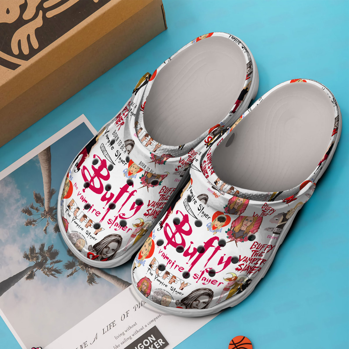 Merchidea Buffy The Vampire Slayer TV Series Crocs Crocband Clogs Shoes Comfortable For Men Women and Kids