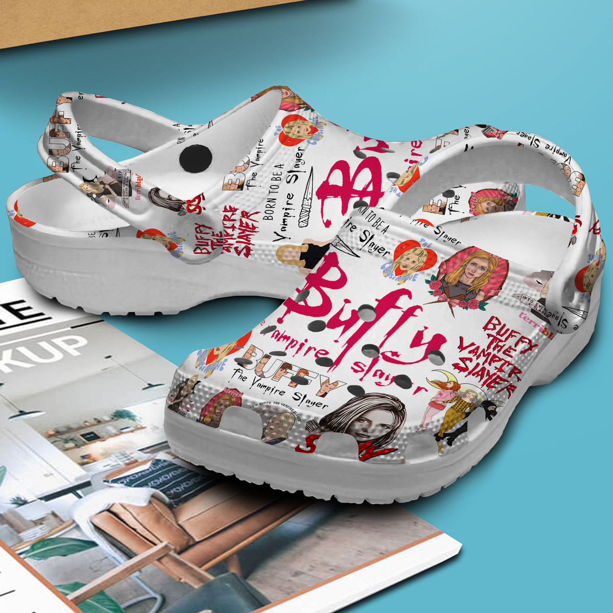 Merchidea Buffy The Vampire Slayer TV Series Crocs Crocband Clogs Shoes Comfortable For Men Women and Kids