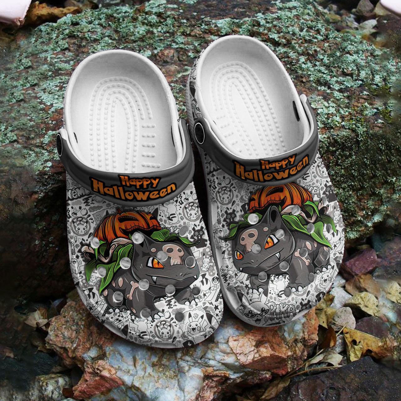 Merchidea Bulbasaur Pokemon Anime Crocs Crocband Clogs Shoes Comfortable For Men Women and Kids