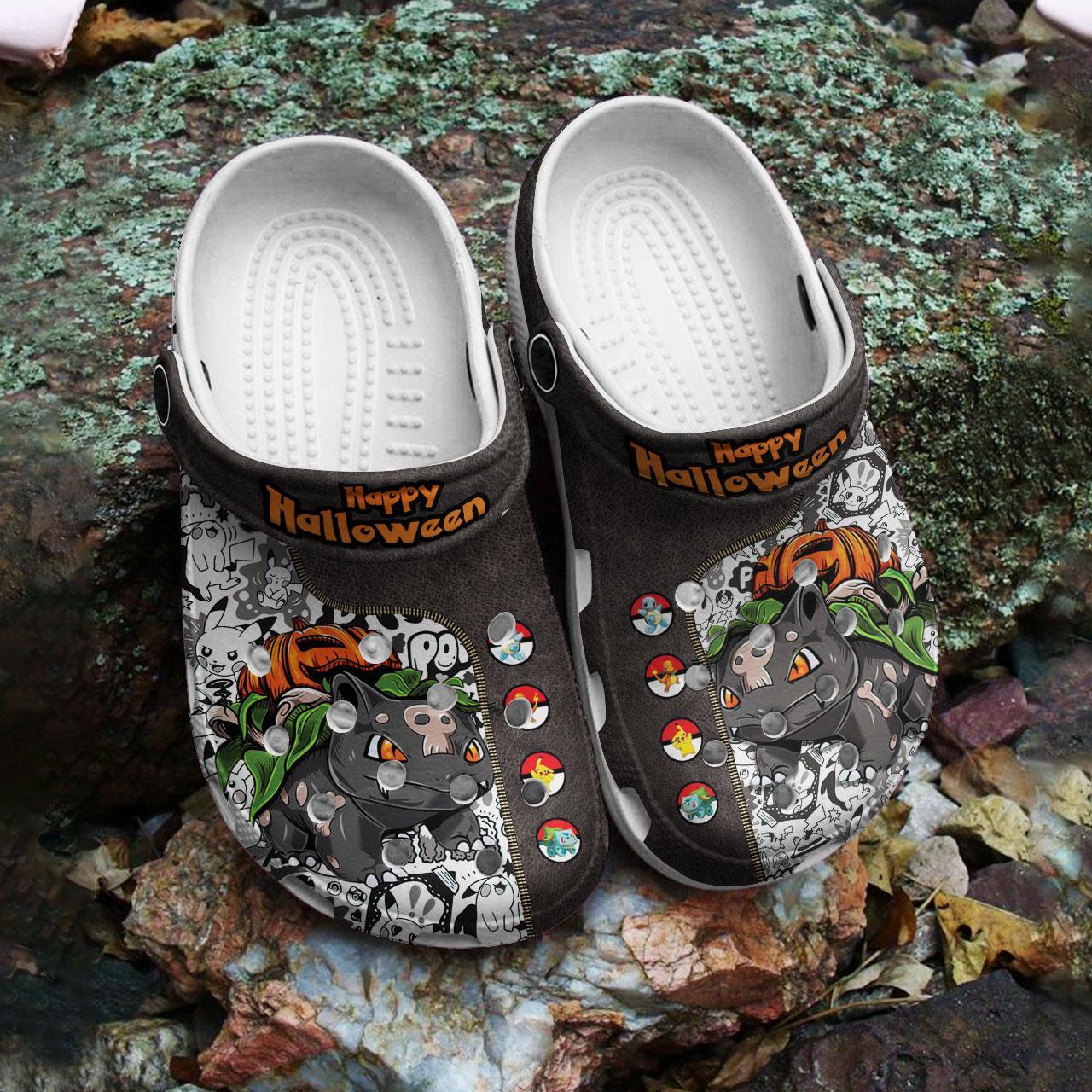 Merchidea Bulbasaur Pokemon Anime Crocs Crocband Clogs Shoes Comfortable For Men Women and Kids