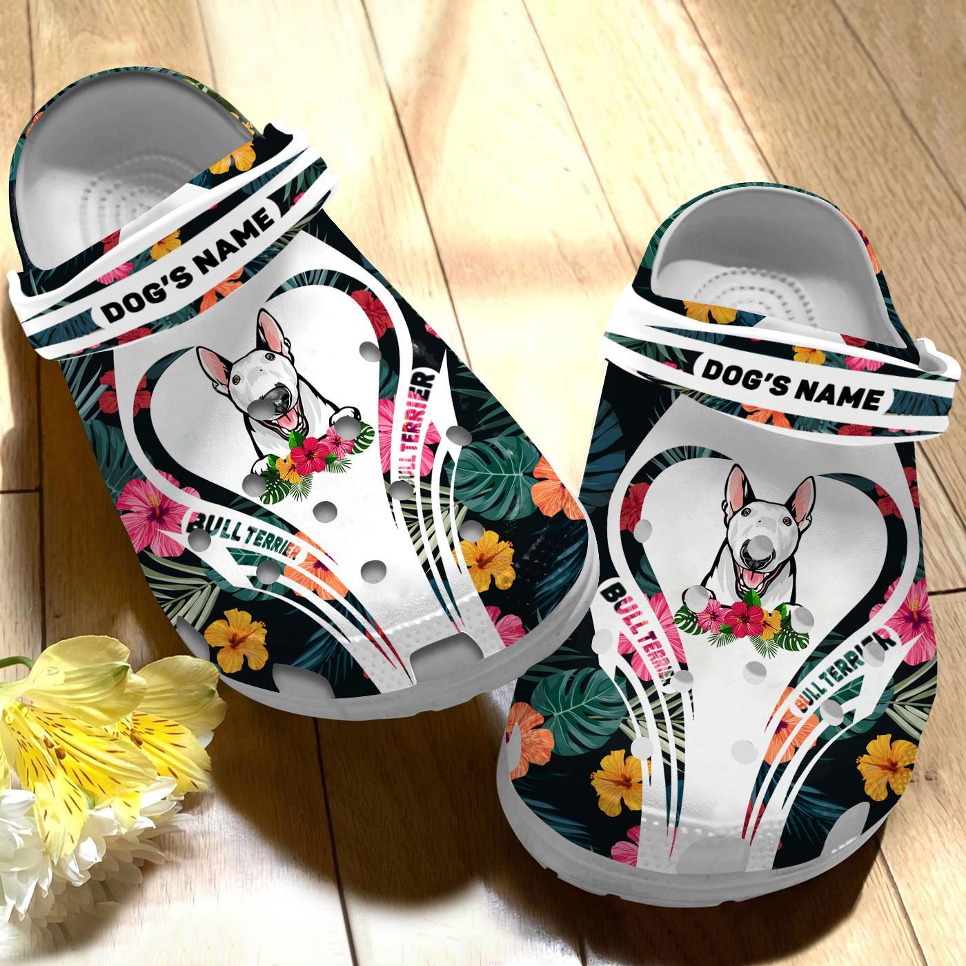 Merchidea Bull Terrier Dog Crocs Crocband Clogs Shoes Comfortable For Men Women and Kids