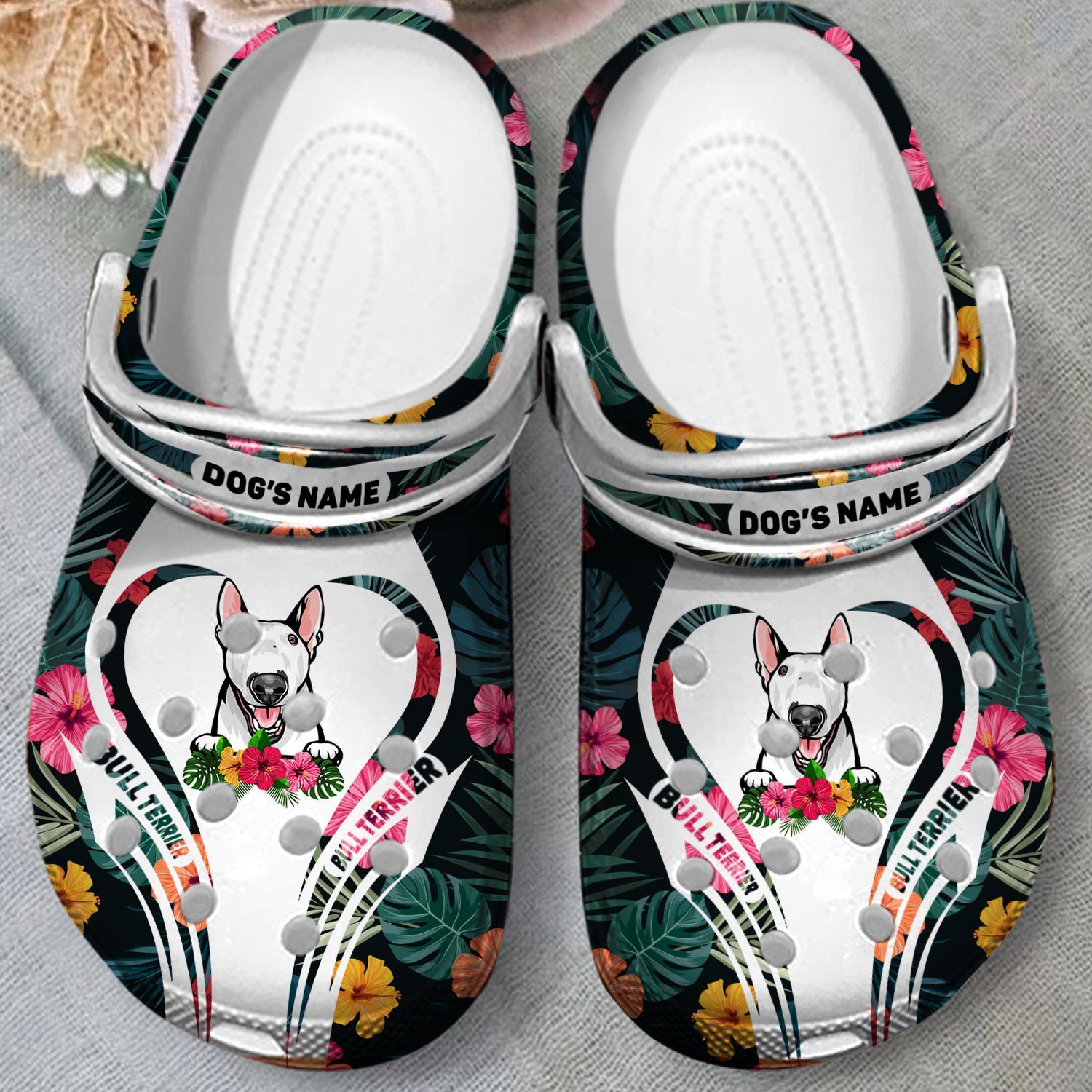 Merchidea Bull Terrier Dog Crocs Crocband Clogs Shoes Comfortable For Men Women and Kids