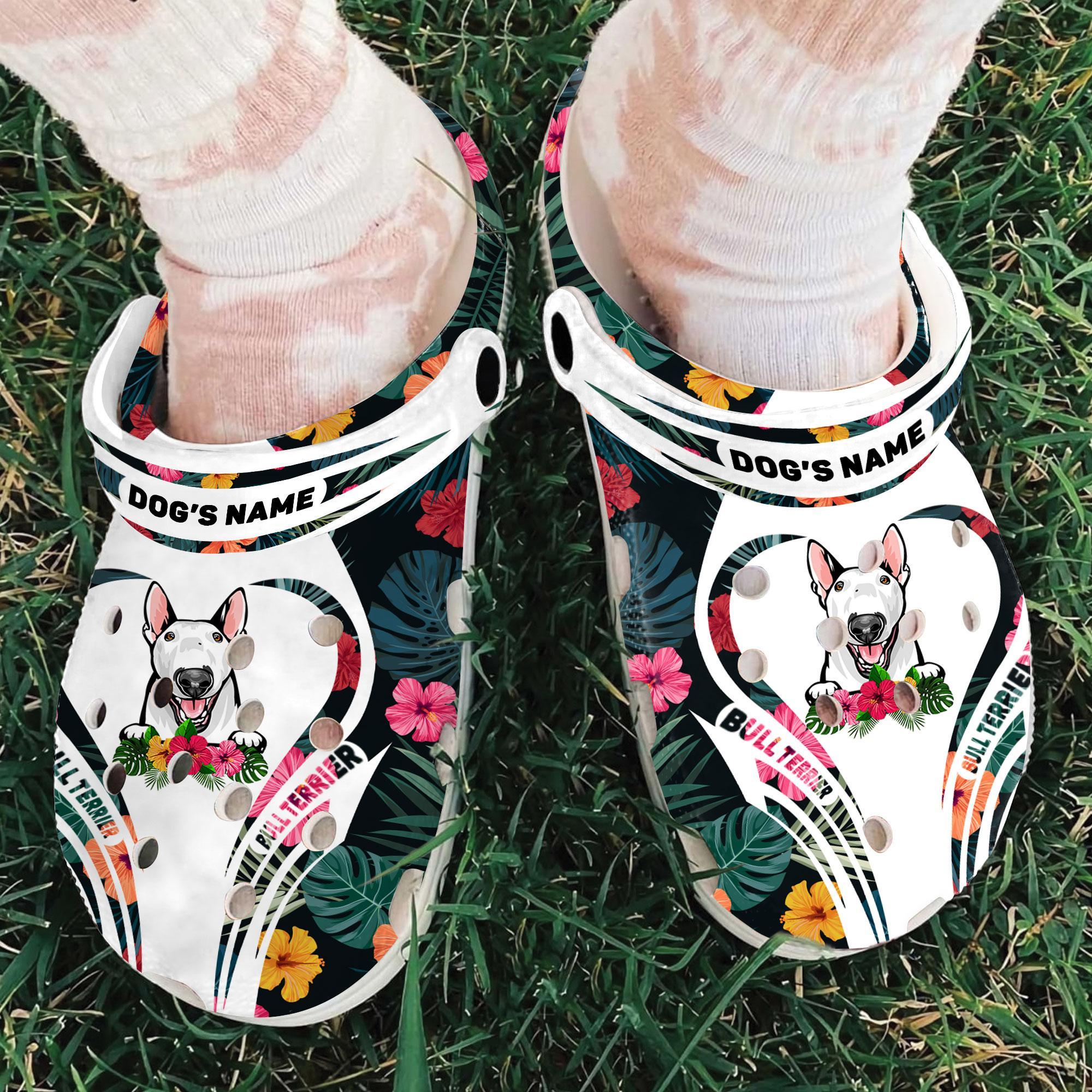 Merchidea Bull Terrier Dog Crocs Crocband Clogs Shoes Comfortable For Men Women and Kids