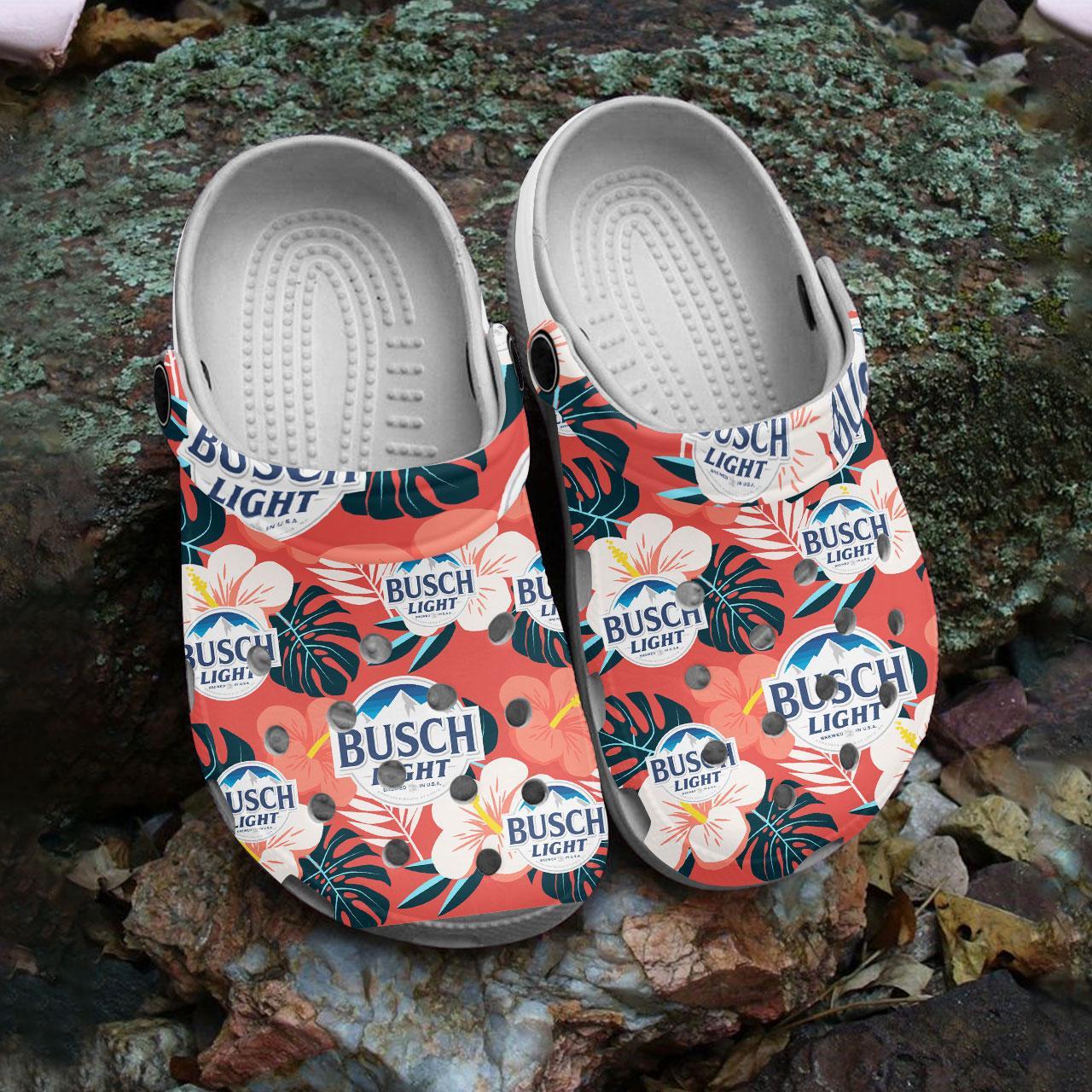 Merchidea Busch Light Beer Crocs Crocband Clogs Shoes Comfortable For Men Women and Kids