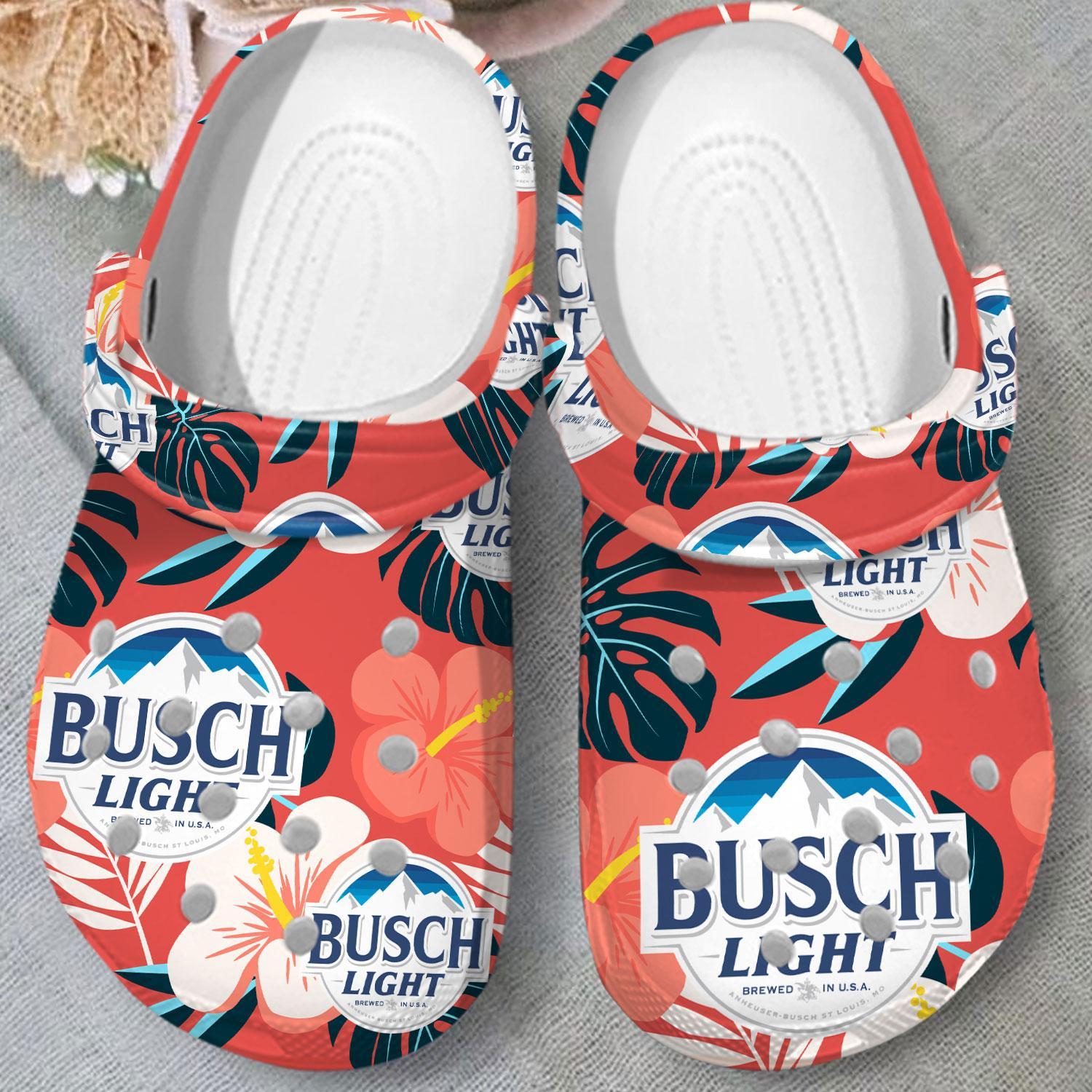 Merchidea Busch Light Beer Crocs Crocband Clogs Shoes Comfortable For Men Women and Kids