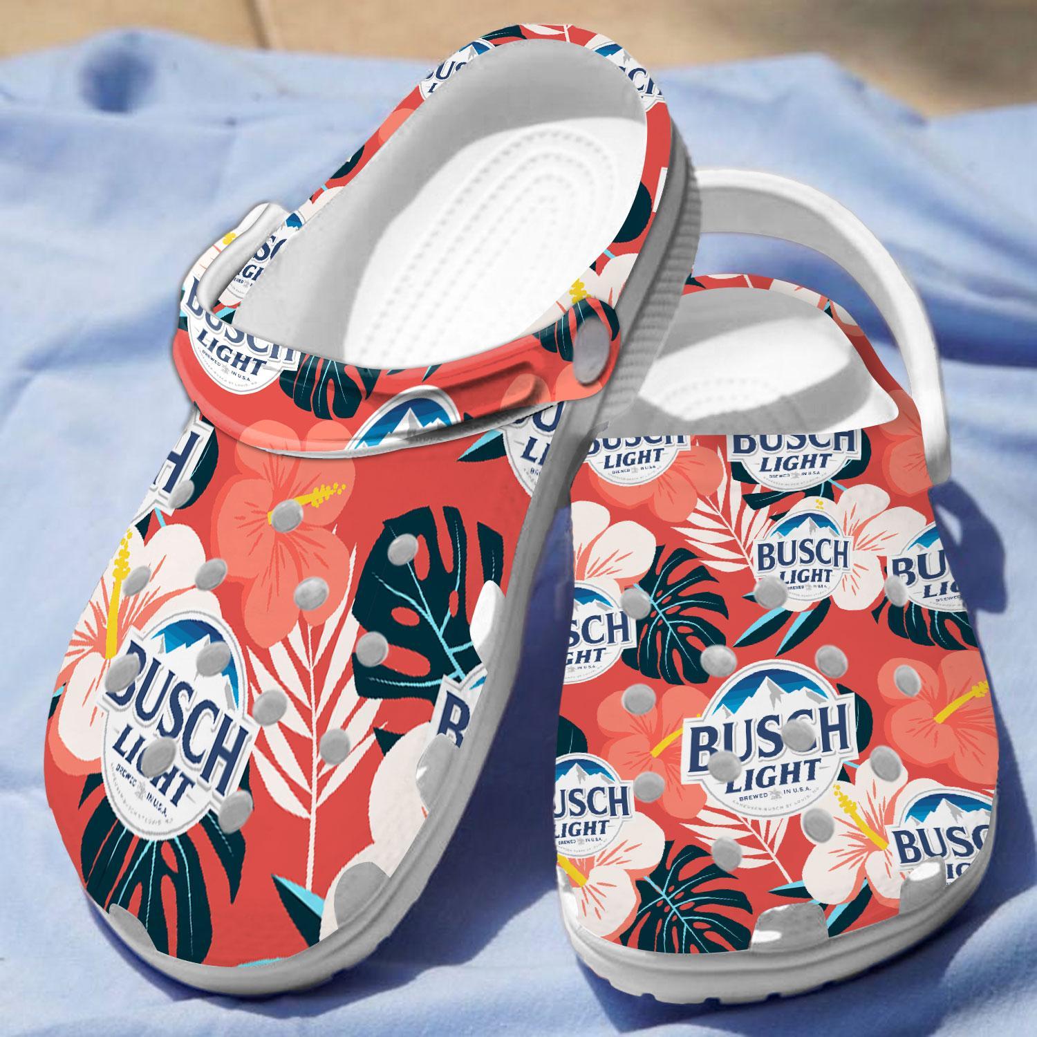 Merchidea Busch Light Beer Crocs Crocband Clogs Shoes Comfortable For Men Women and Kids