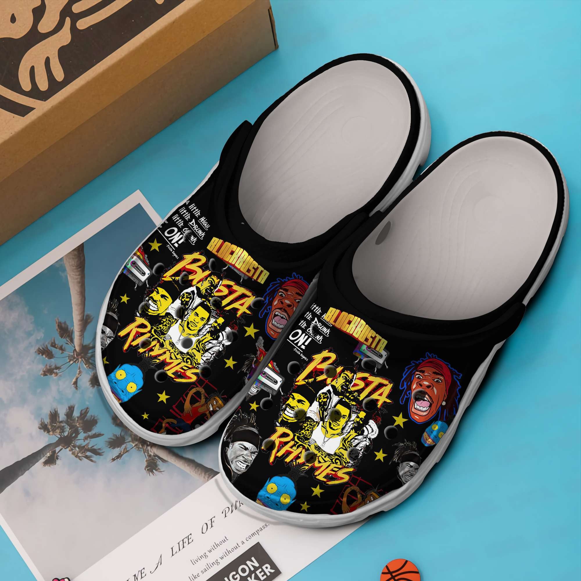 Merchidea Busta Rhymes Music Crocs Crocband Clogs Shoes Comfortable For Men Women and Kids