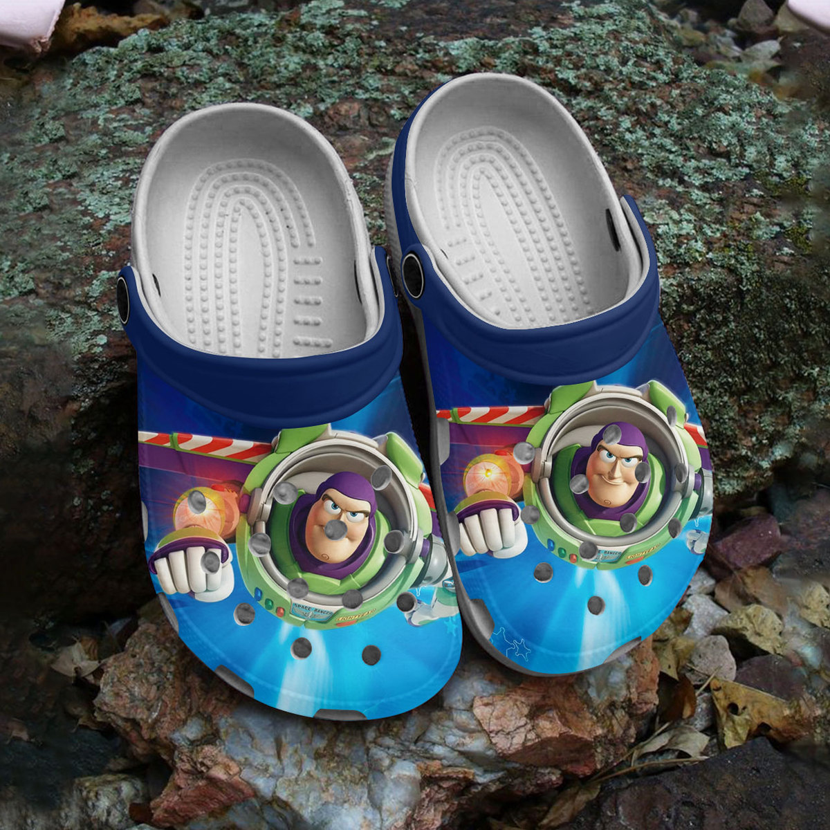 Merchidea Buzz Lightyear Toy Story Cartoon Crocs Crocband Clogs Shoes Comfortable For Men Women and Kids