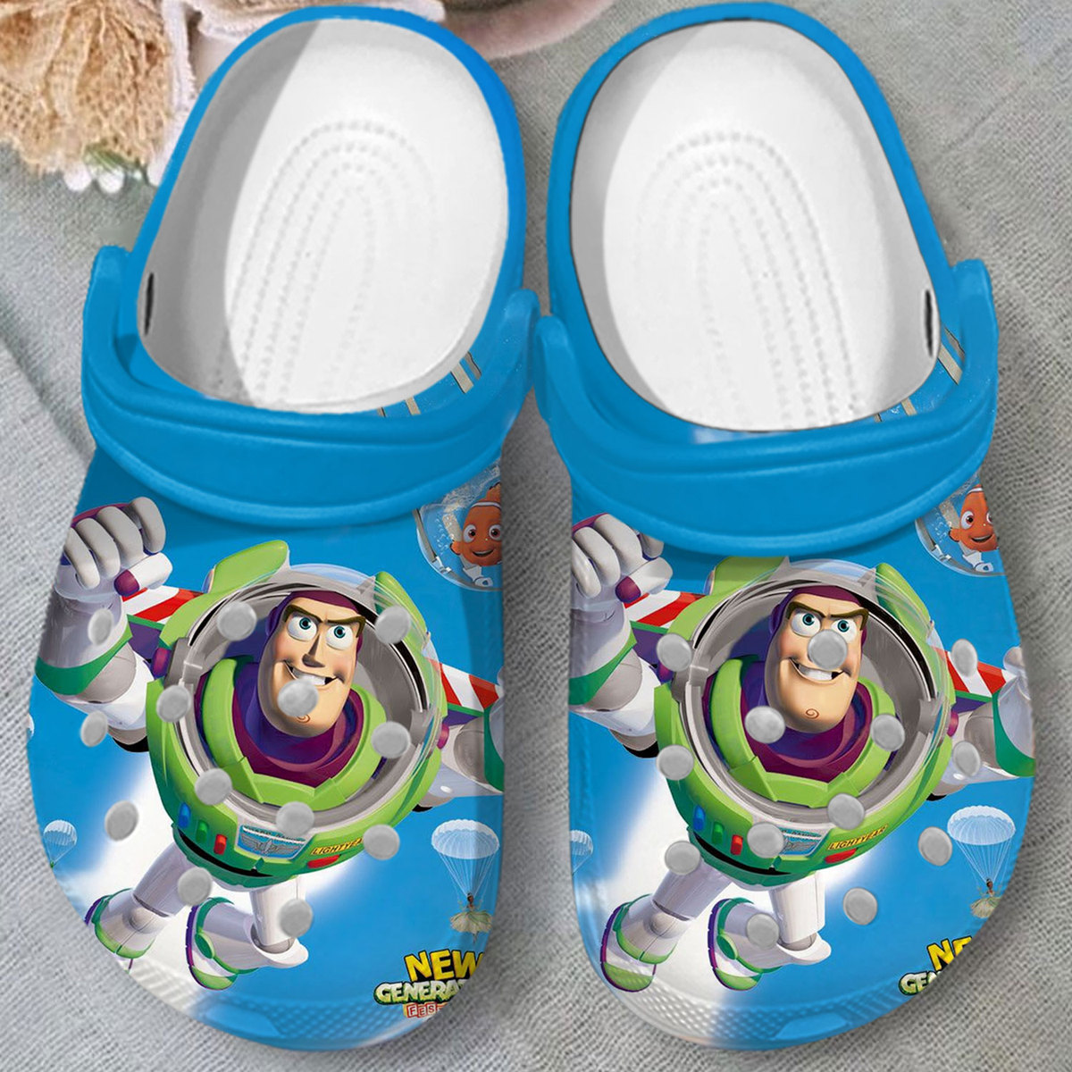 Merchidea Buzz Lightyear Toy Story Cartoon Crocs Crocband Clogs Shoes Comfortable For Men Women and Kids