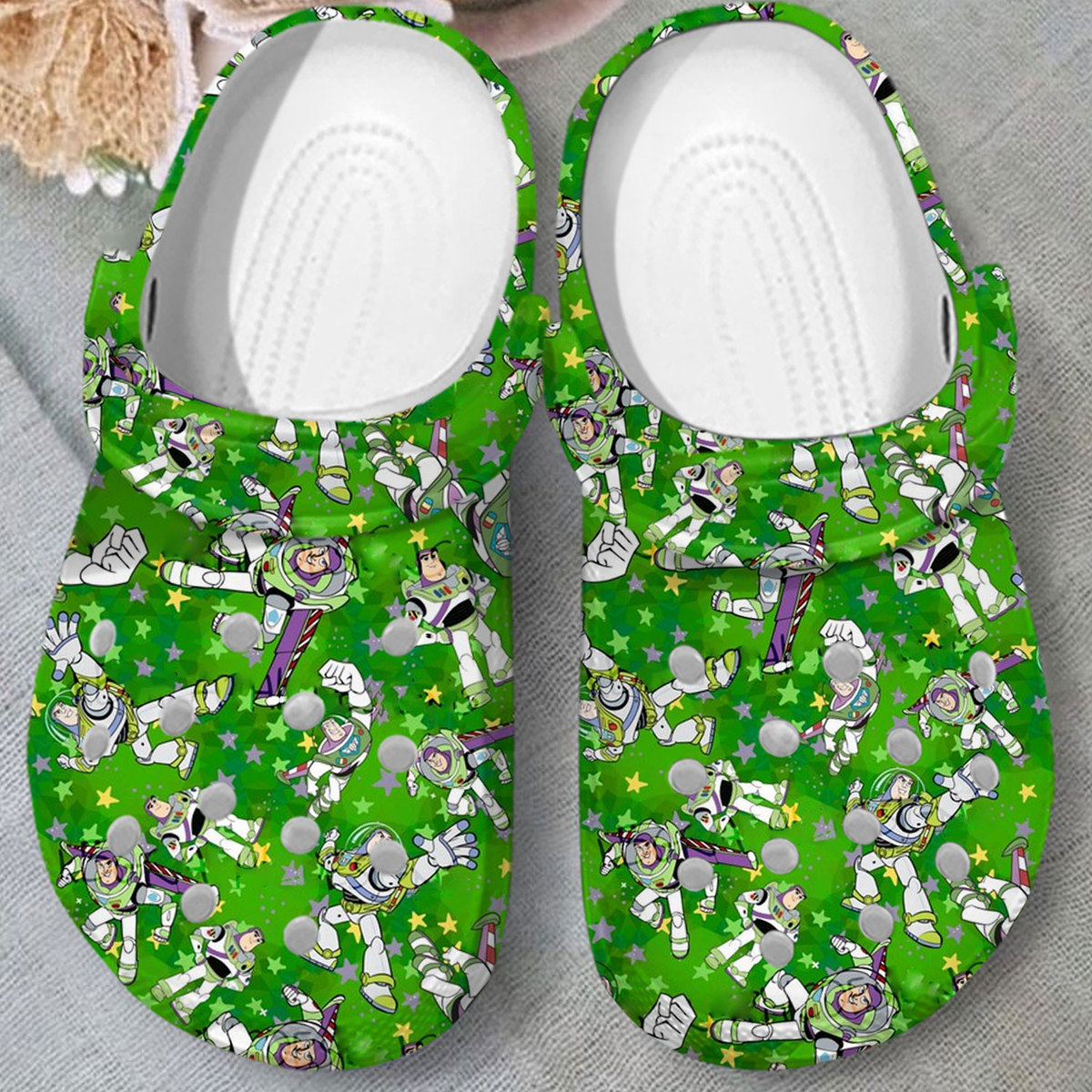 Merchidea Buzz Lightyear Toy Story Cartoon Crocs Crocband Clogs Shoes Comfortable For Men Women and Kids