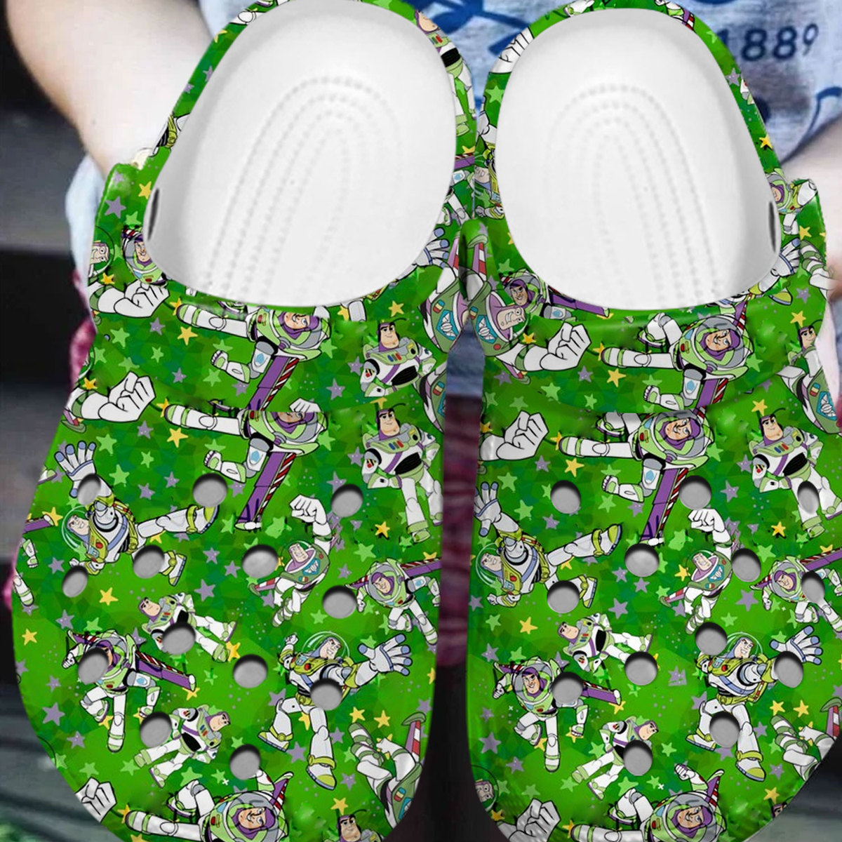 Merchidea Buzz Lightyear Toy Story Cartoon Crocs Crocband Clogs Shoes Comfortable For Men Women and Kids