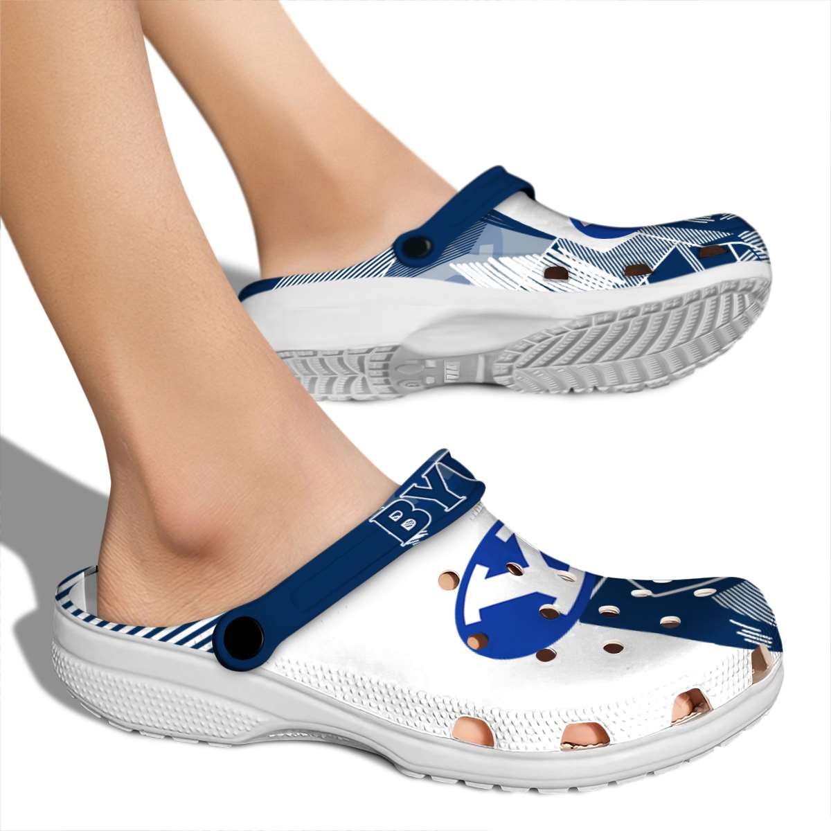 Merchidea BYU Cougars NCAA Sport Crocs Crocband Clogs Shoes Comfortable For Men Women and Kids