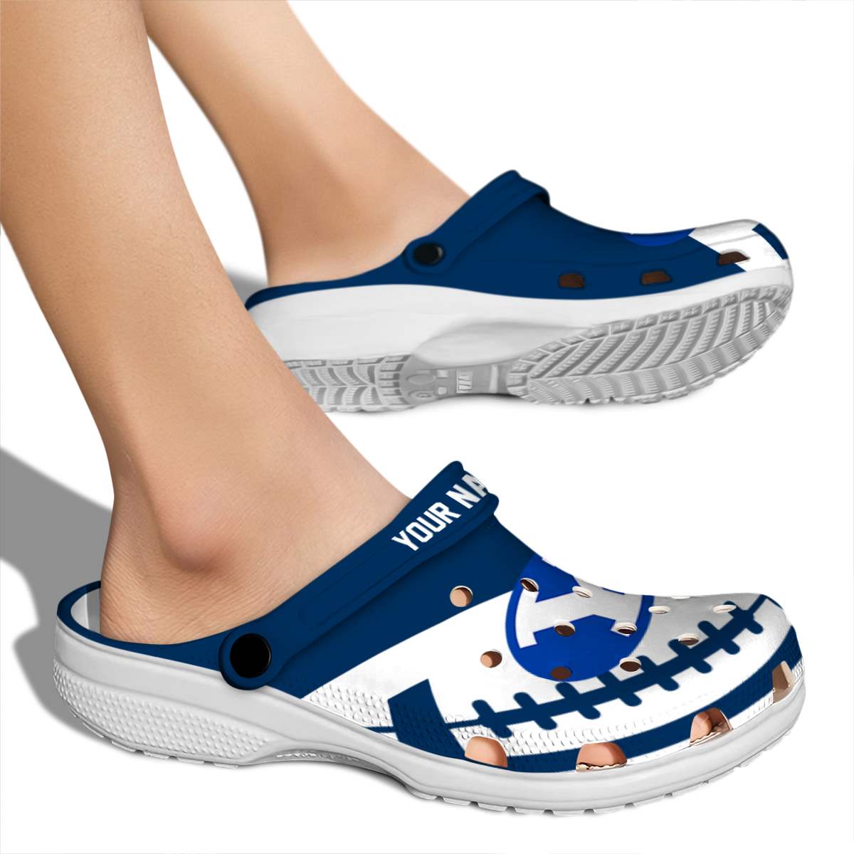 Merchidea BYU Cougars NCAA Sport Crocs Crocband Clogs Shoes Comfortable For Men Women and Kids