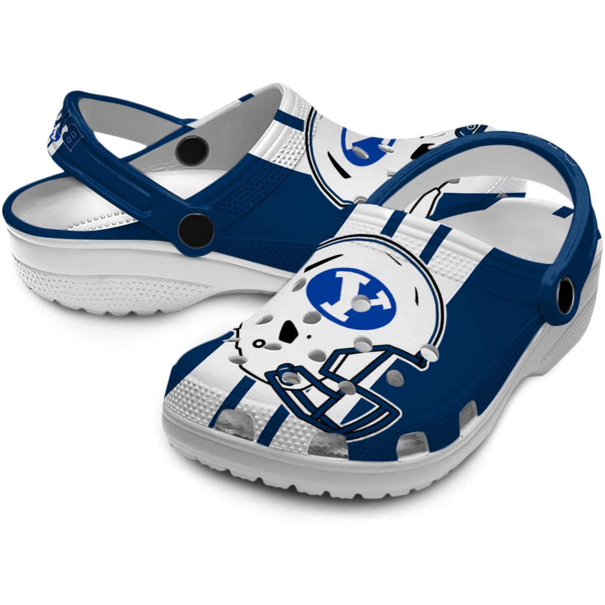 Merchidea BYU Cougars NCAA Sport Crocs Crocband Clogs Shoes Comfortable For Men Women and Kids