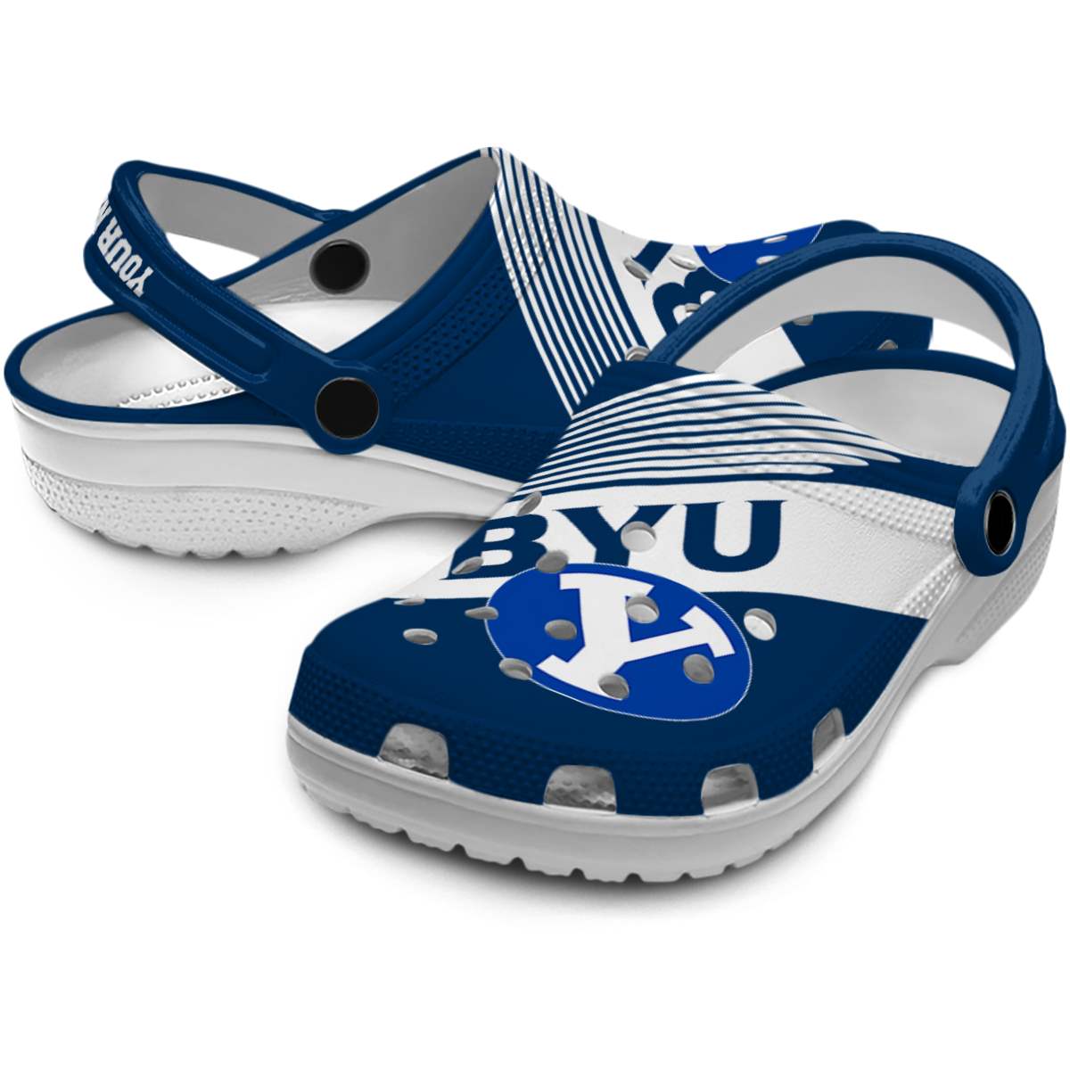 Merchidea BYU Cougars NCAA Sport Crocs Crocband Clogs Shoes Comfortable For Men Women and Kids