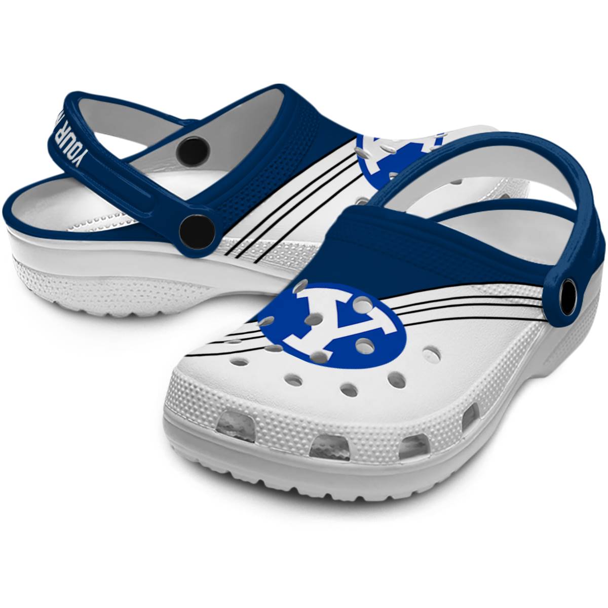 Merchidea BYU Cougars NCAA Sport Crocs Crocband Clogs Shoes Comfortable For Men Women and Kids