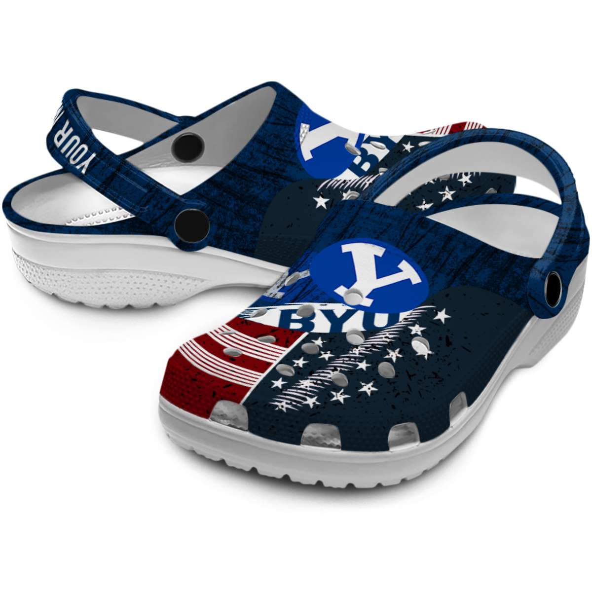 Merchidea BYU Cougars NCAA Sport Crocs Crocband Clogs Shoes Comfortable For Men Women and Kids