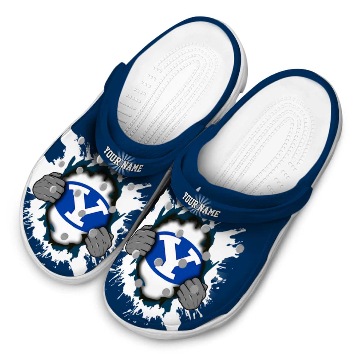 Merchidea BYU Cougars NCAA Sport Crocs Crocband Clogs Shoes Comfortable For Men Women and Kids