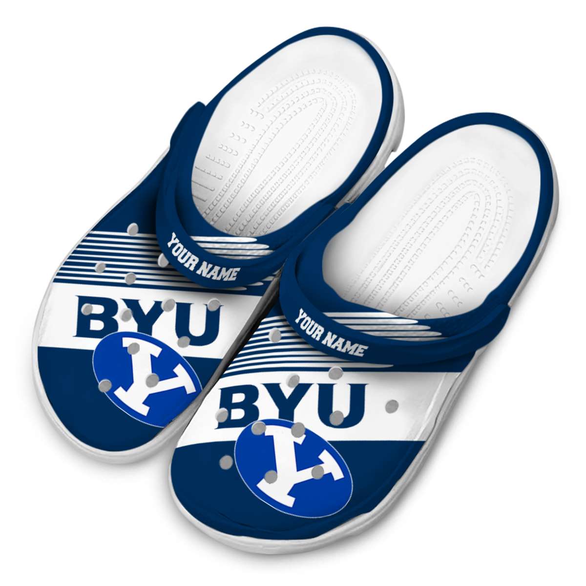 Merchidea BYU Cougars NCAA Sport Crocs Crocband Clogs Shoes Comfortable For Men Women and Kids