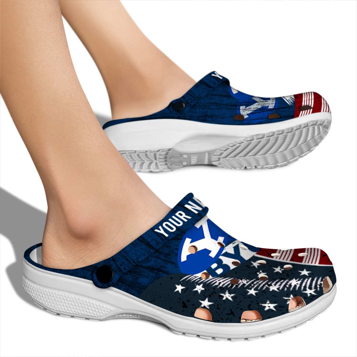 Merchidea BYU Cougars NCAA Sport Crocs Crocband Clogs Shoes Comfortable For Men Women and Kids