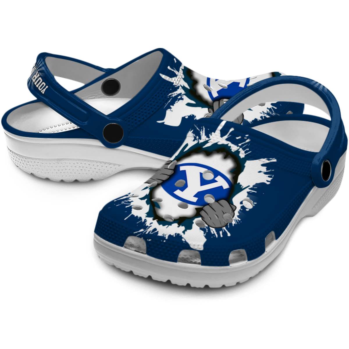 Merchidea BYU Cougars NCAA Sport Crocs Crocband Clogs Shoes Comfortable For Men Women and Kids