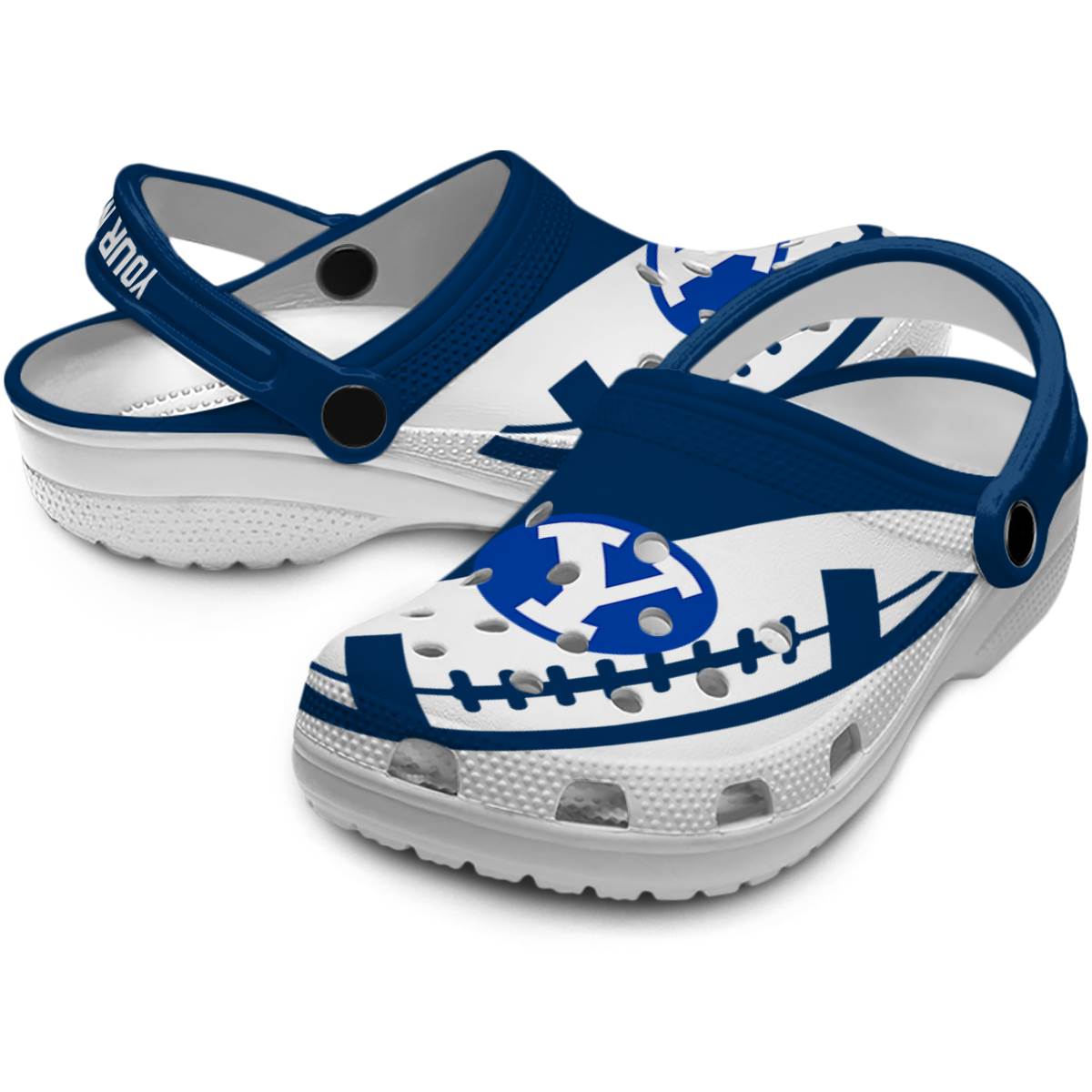 Merchidea BYU Cougars NCAA Sport Crocs Crocband Clogs Shoes Comfortable For Men Women and Kids