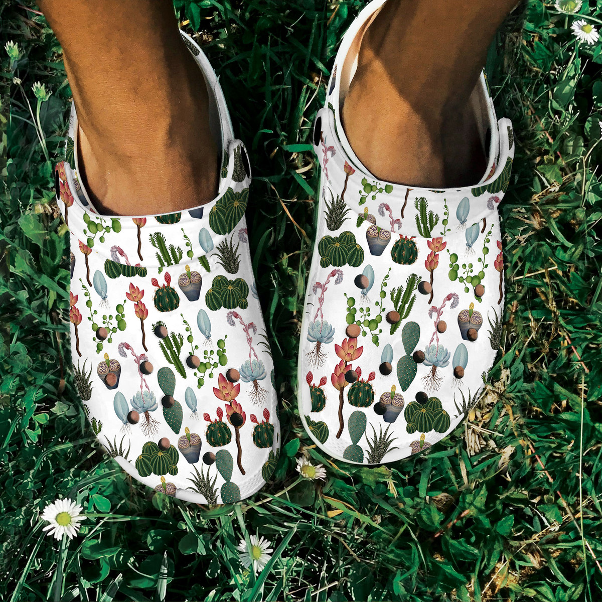 Merchidea Cactus Garden Crocs Crocband Clogs Shoes Comfortable For Men Women and Kids